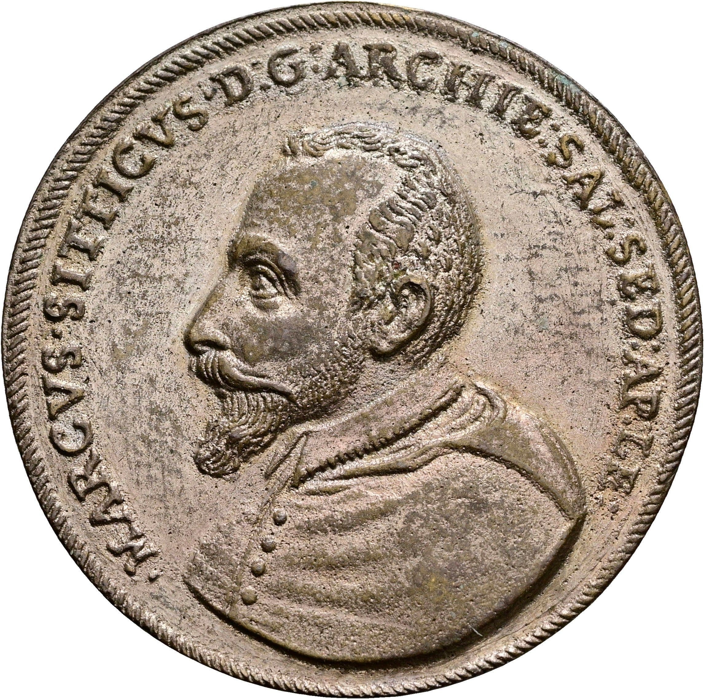 moderener Nachguss nach dem Vorbild der Portraitmedille auf die Wahl