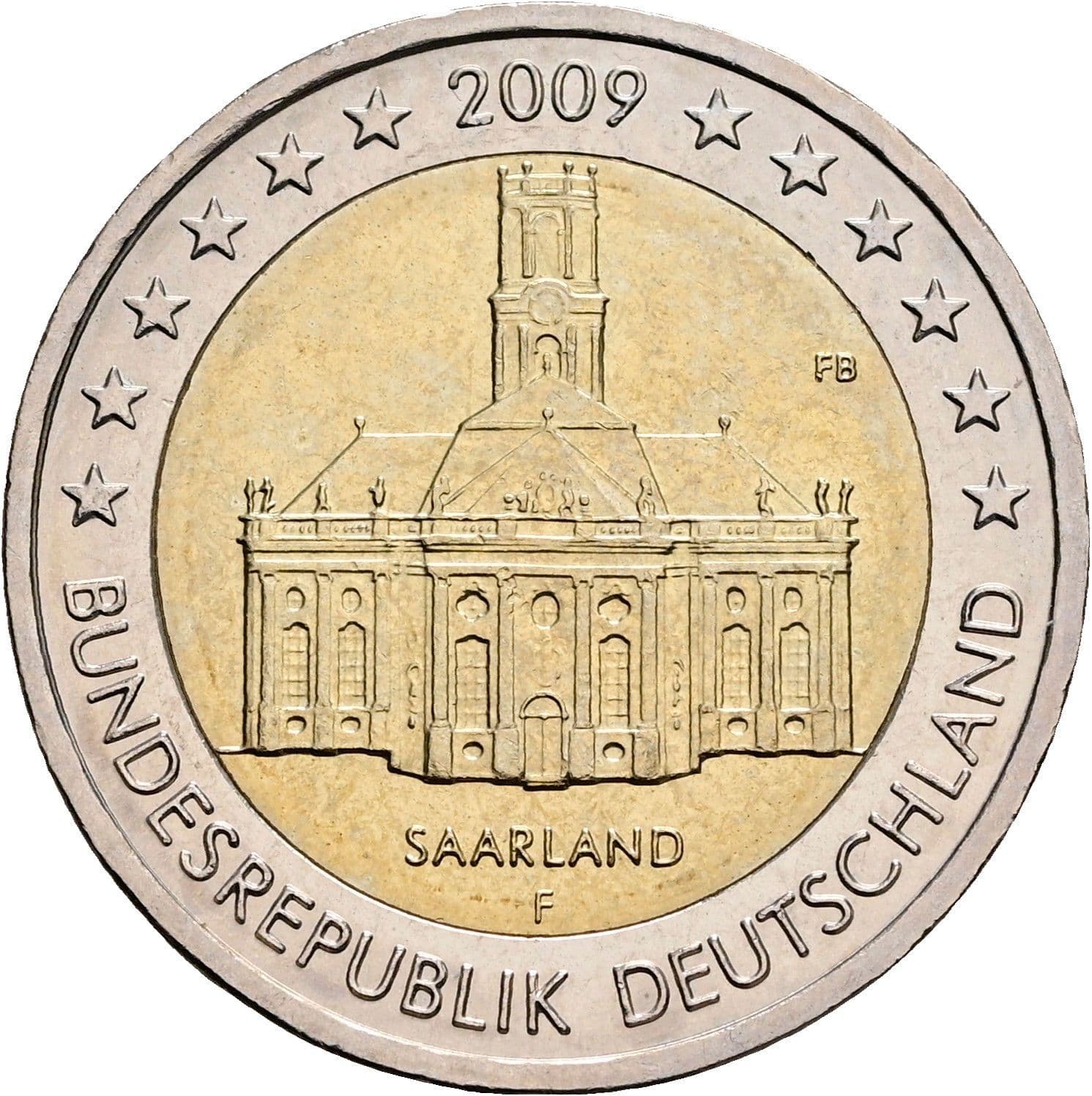 2 Euro 2009 – Rückseite