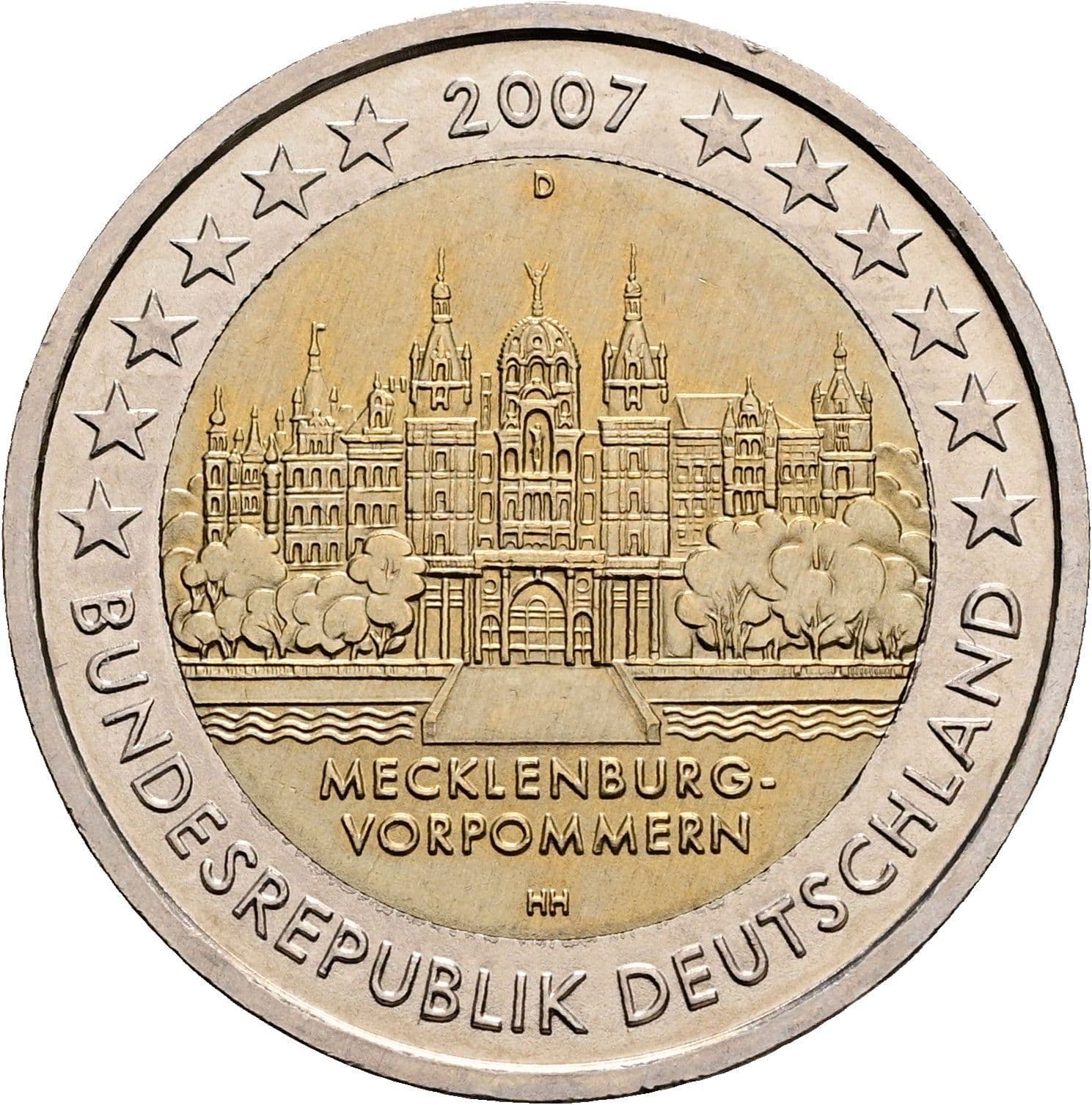 2 Euro 2007 – Rückseite