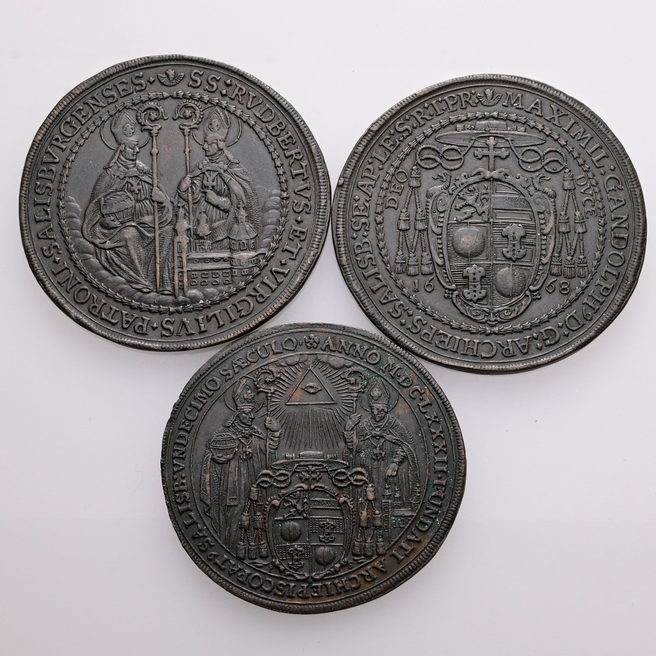 Lot mit 3 galvanoplastischen Nachgüssen