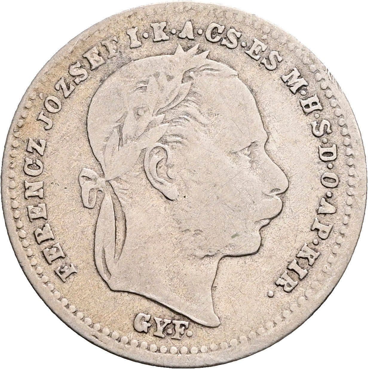 20 Krajczar Franz Joseph I. 1848-1916 1870 GYF – Vorderseite