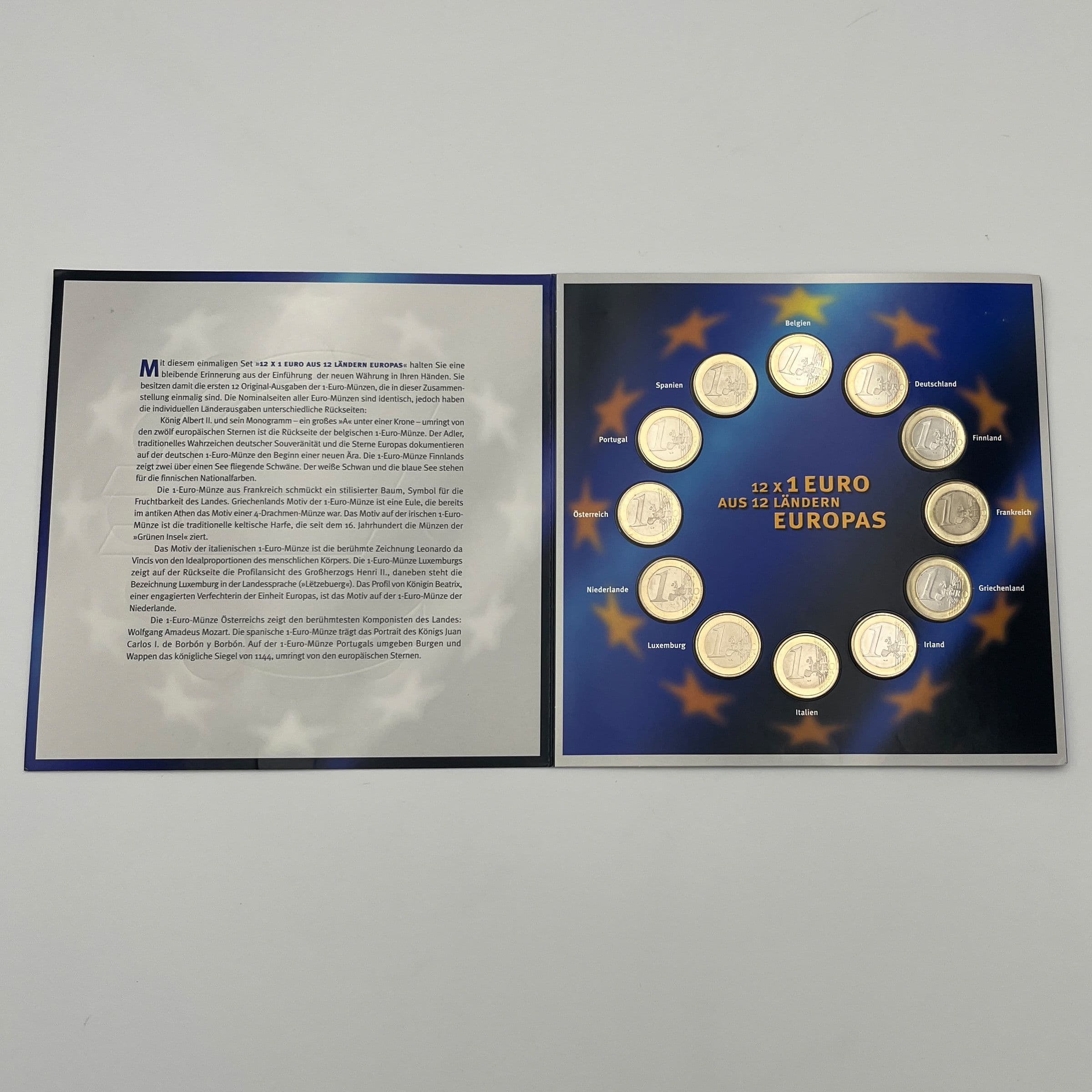 12x 1 Euro aus 12 Ländern Europas