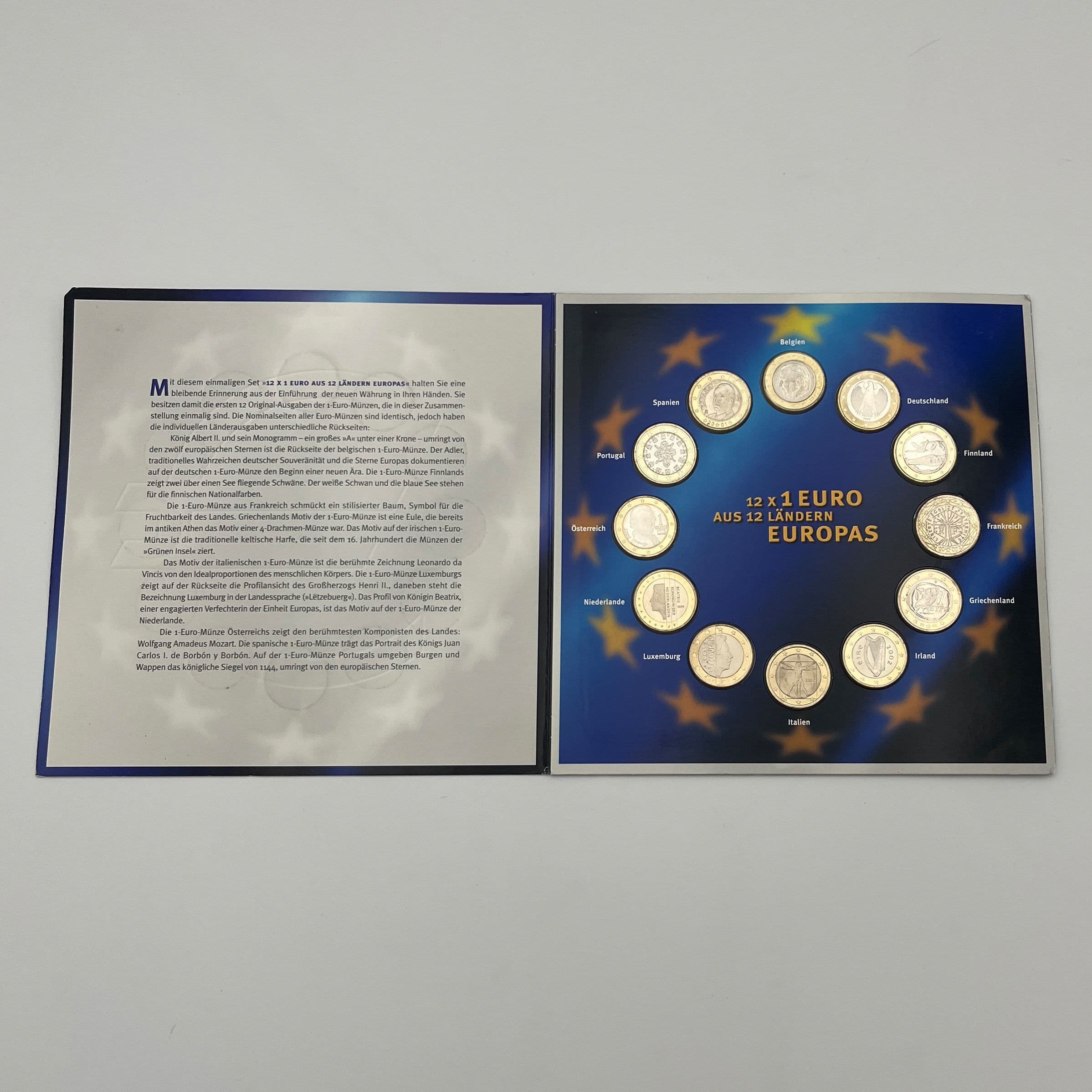 12x 1 Euro aus 12 Ländern Europas