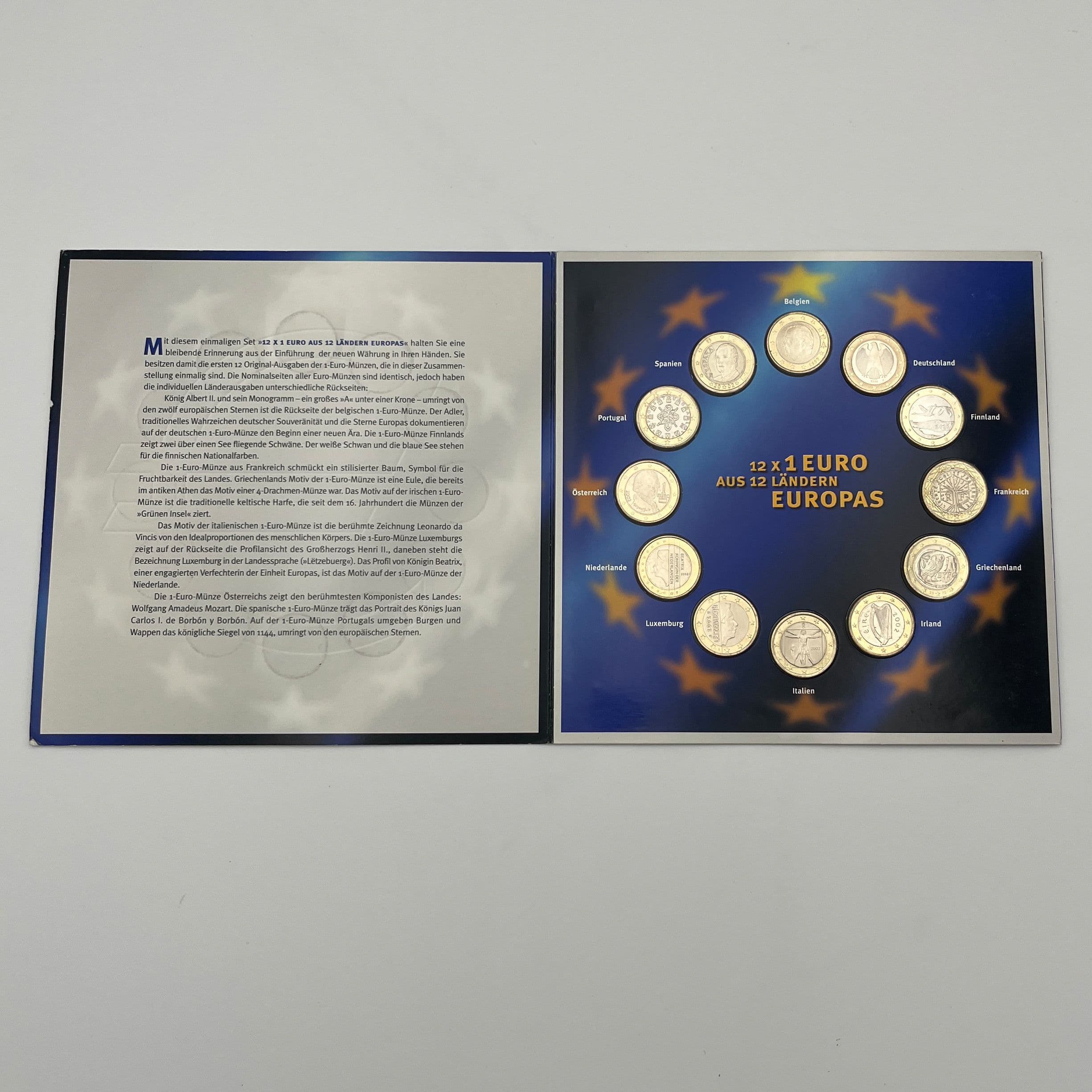12x 1 Euro aus 12 Ländern Europas