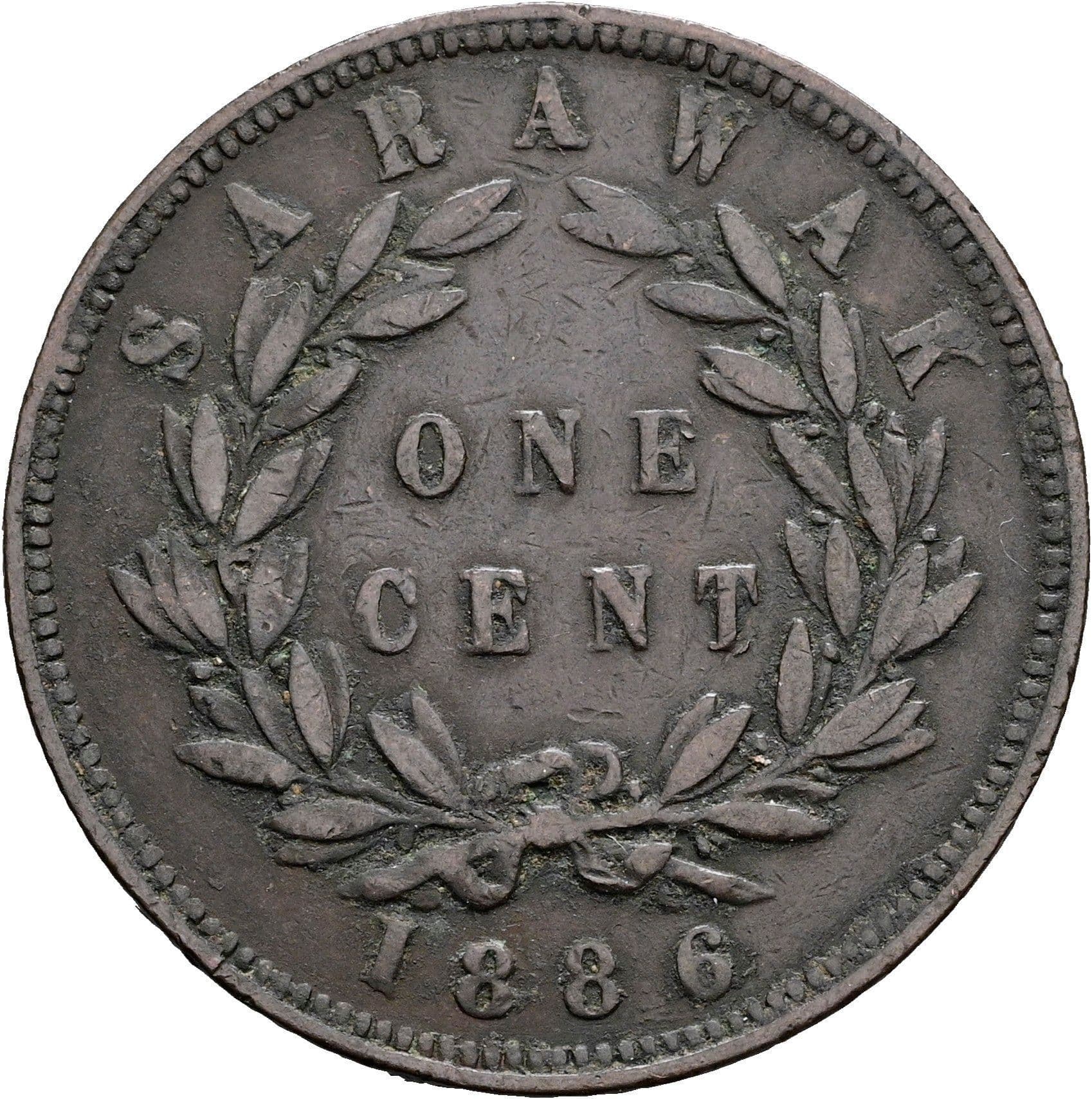 1 Cent 1886 – Rückseite