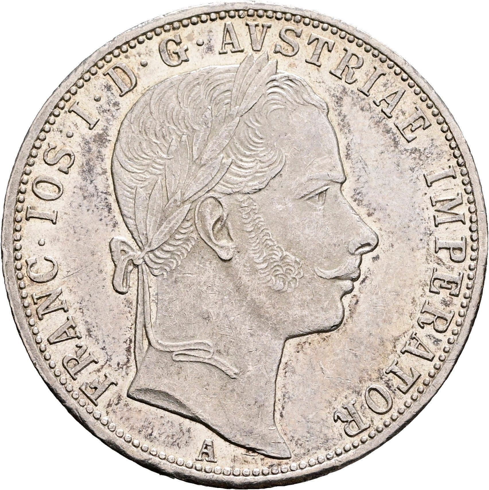 1 Gulden Franz Joseph I. 1848-1916 1860 A – Vorderseite