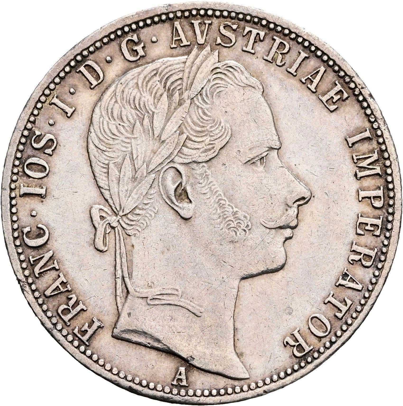 1 Gulden Franz Joseph I. 1848-1916 1861 A – Vorderseite