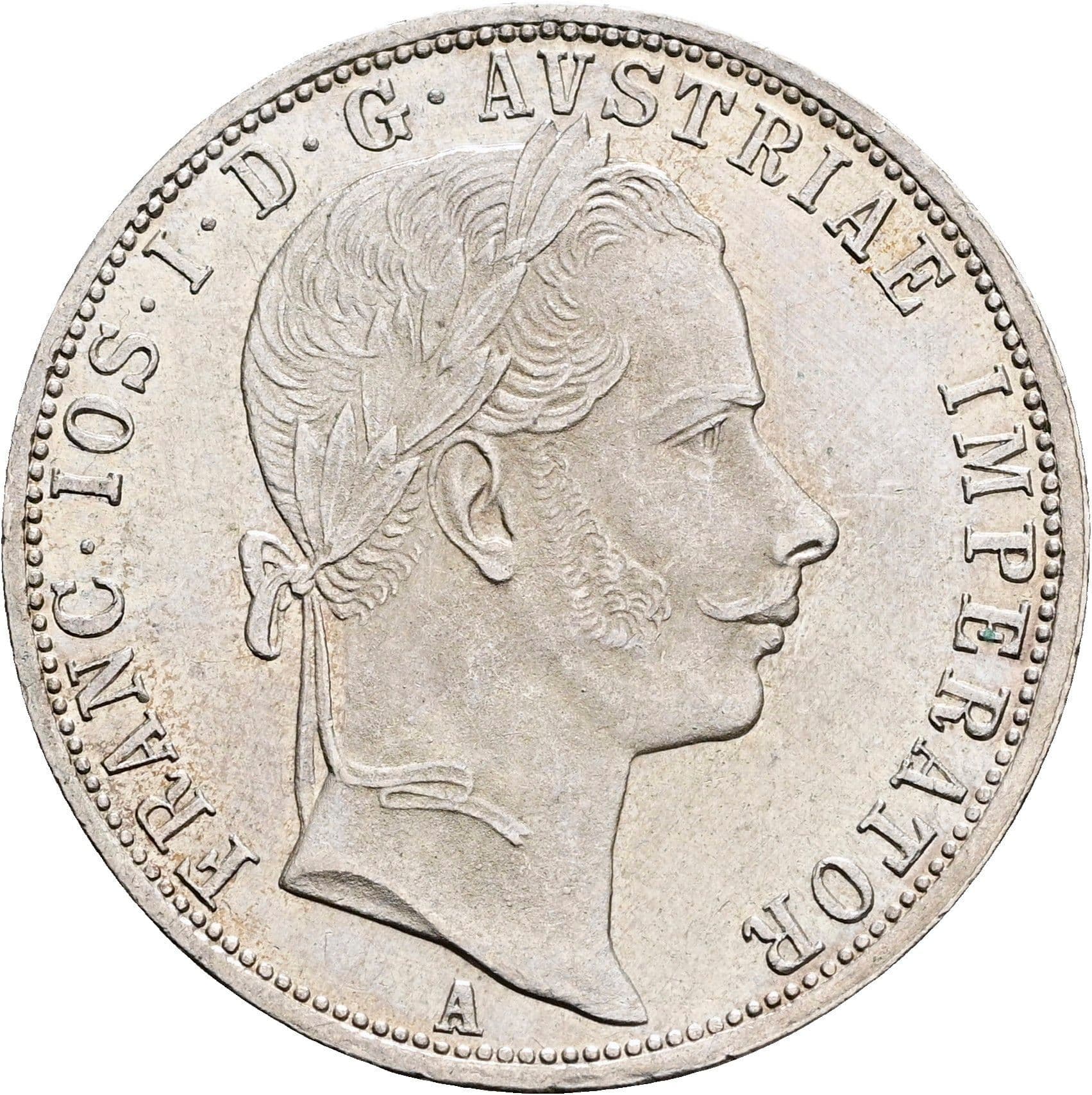 Gulden Franz Joseph I. 1848-1916 1860 A – Vorderseite