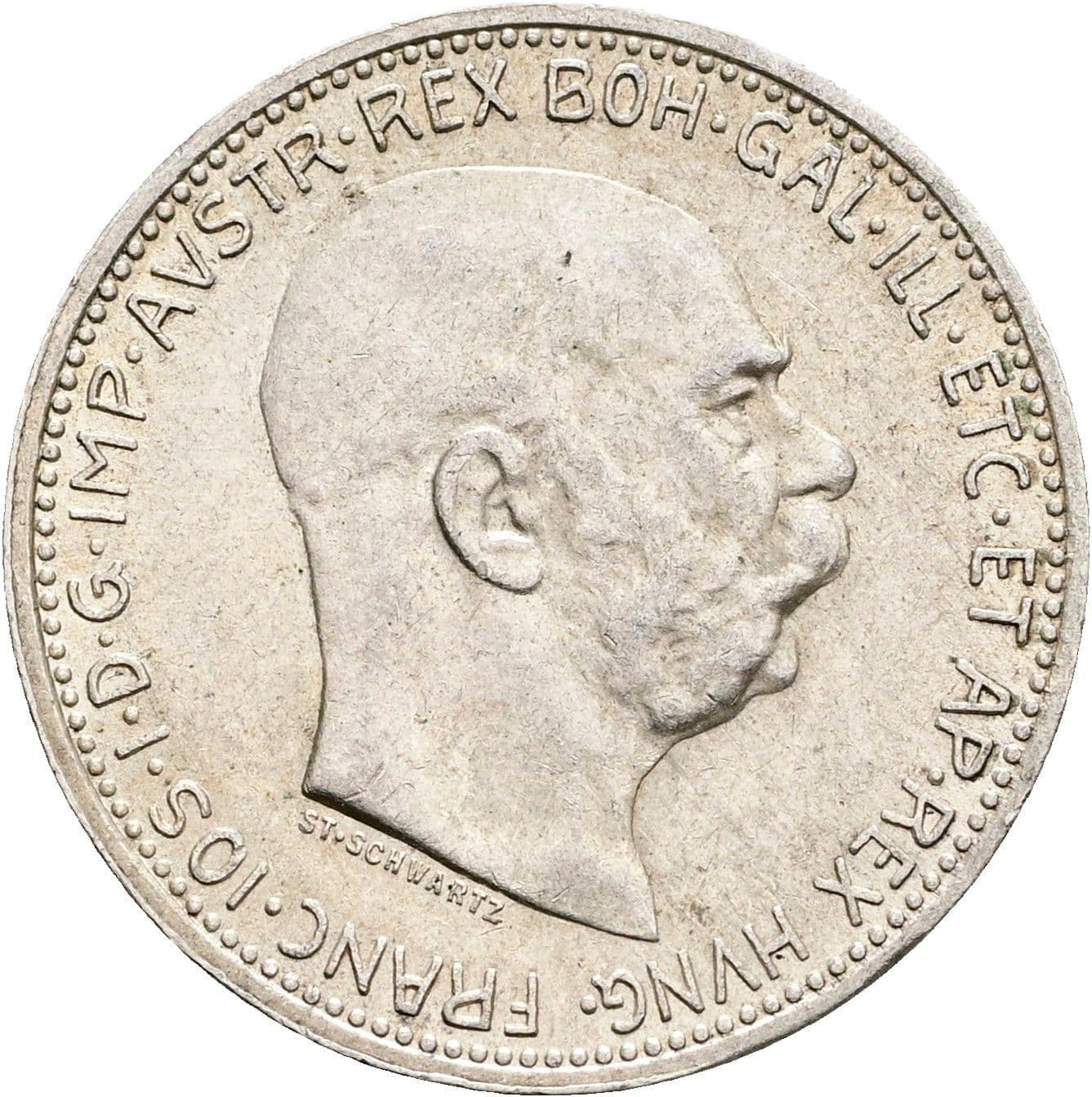 1 Krone Franz Joseph I. 1848-1916 1915 – Vorderseite
