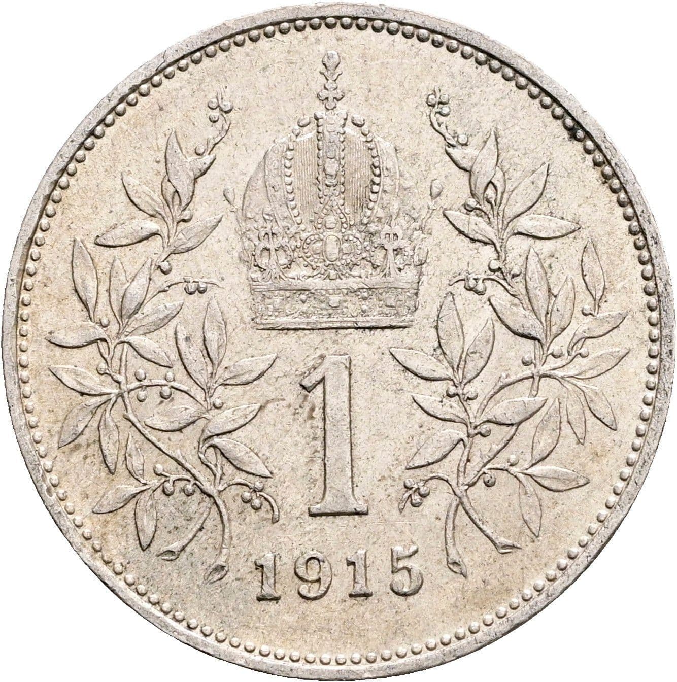 1 Krone Franz Joseph I. 1848-1916 1915 – Rückseite