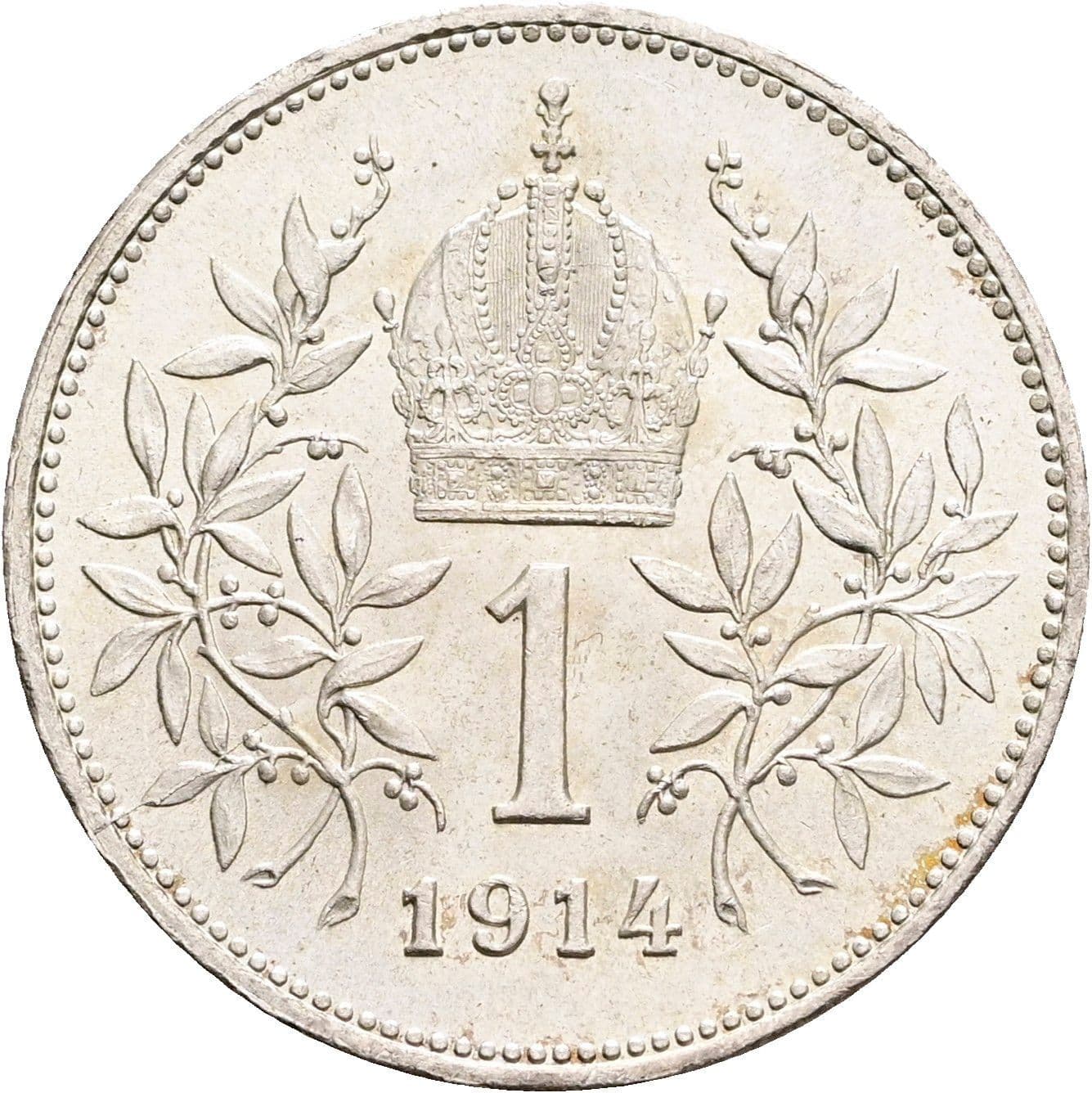 1 Krone Franz Joseph I. 1848-1916 1914 – Rückseite