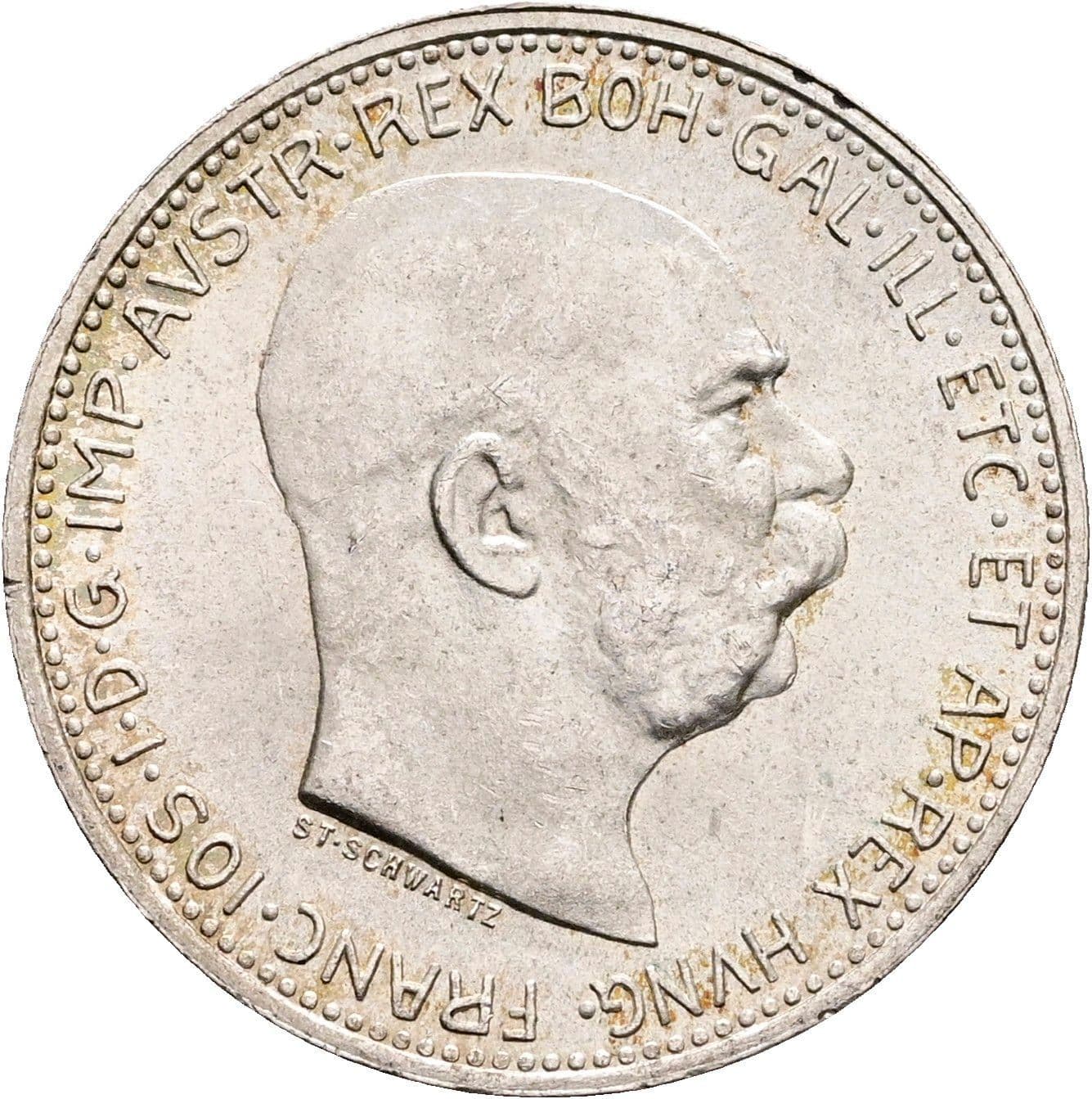 1 Krone Franz Joseph I. 1848-1916 1913 – Vorderseite