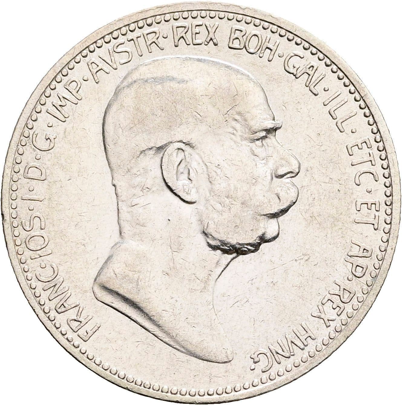 1 Krone Franz Joseph I. 1848-1916 1908 – Vorderseite
