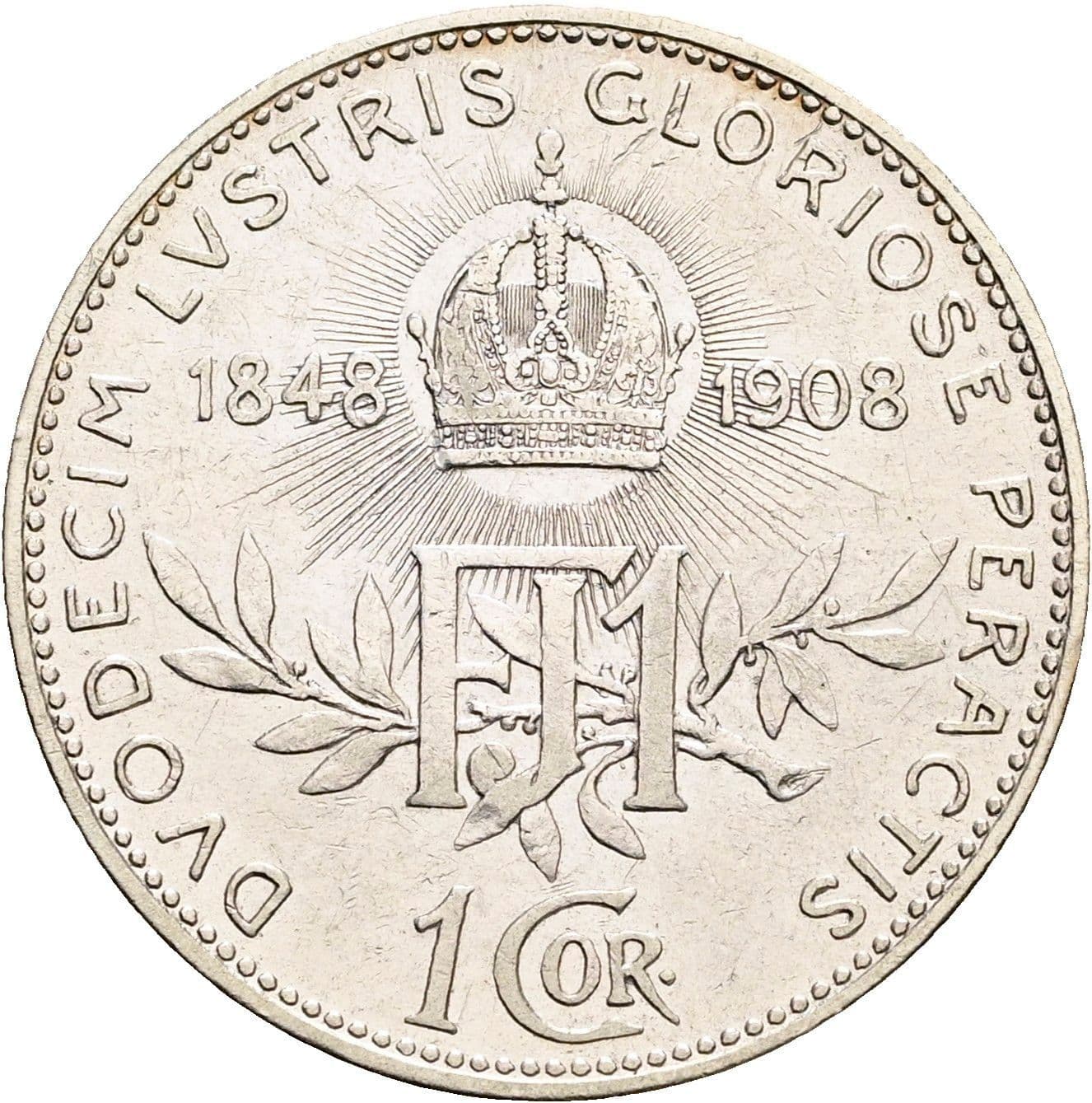 1 Krone Franz Joseph I. 1848-1916 1908 – Rückseite