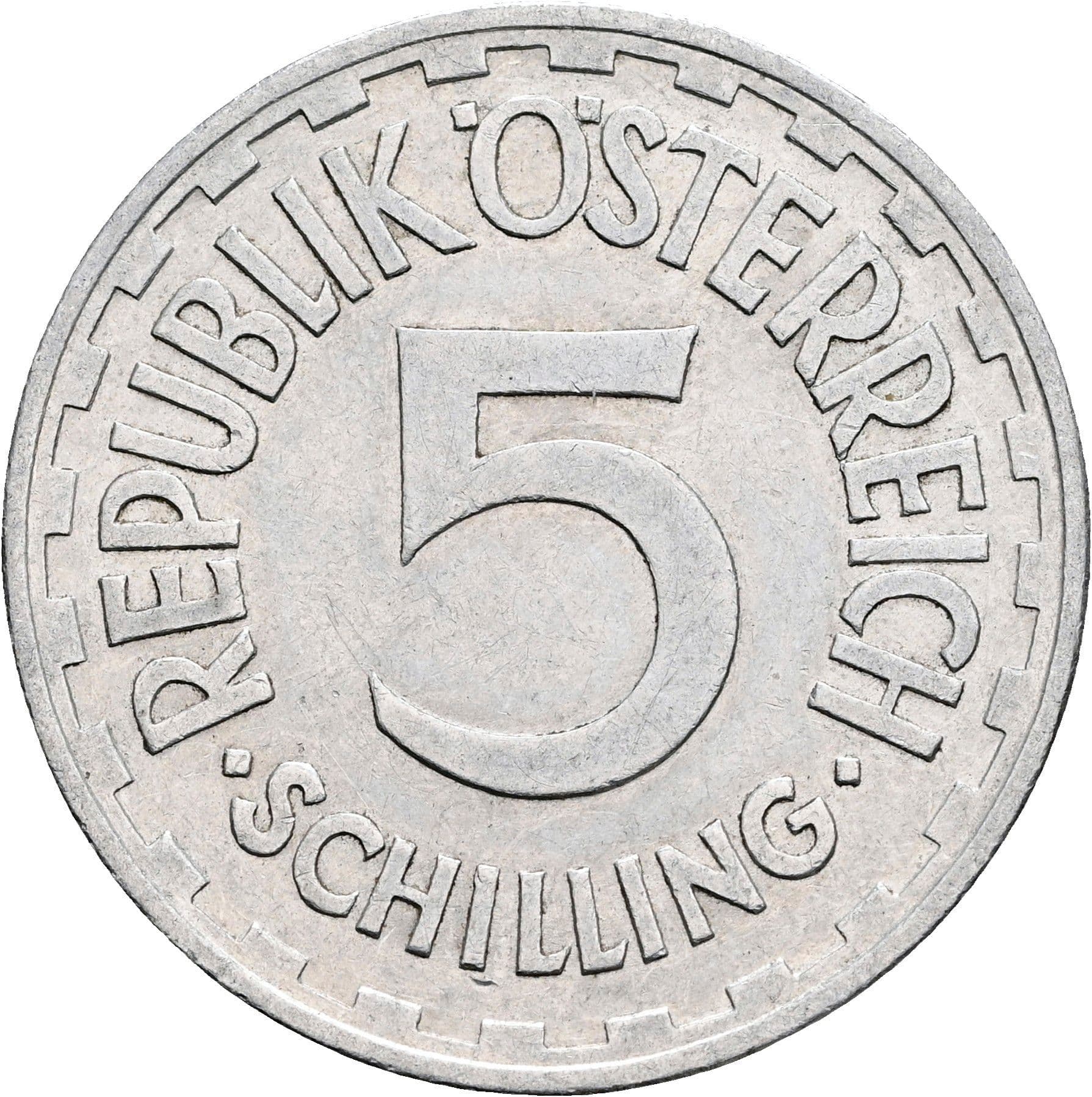 5 Schilling 1952 – Vorderseite