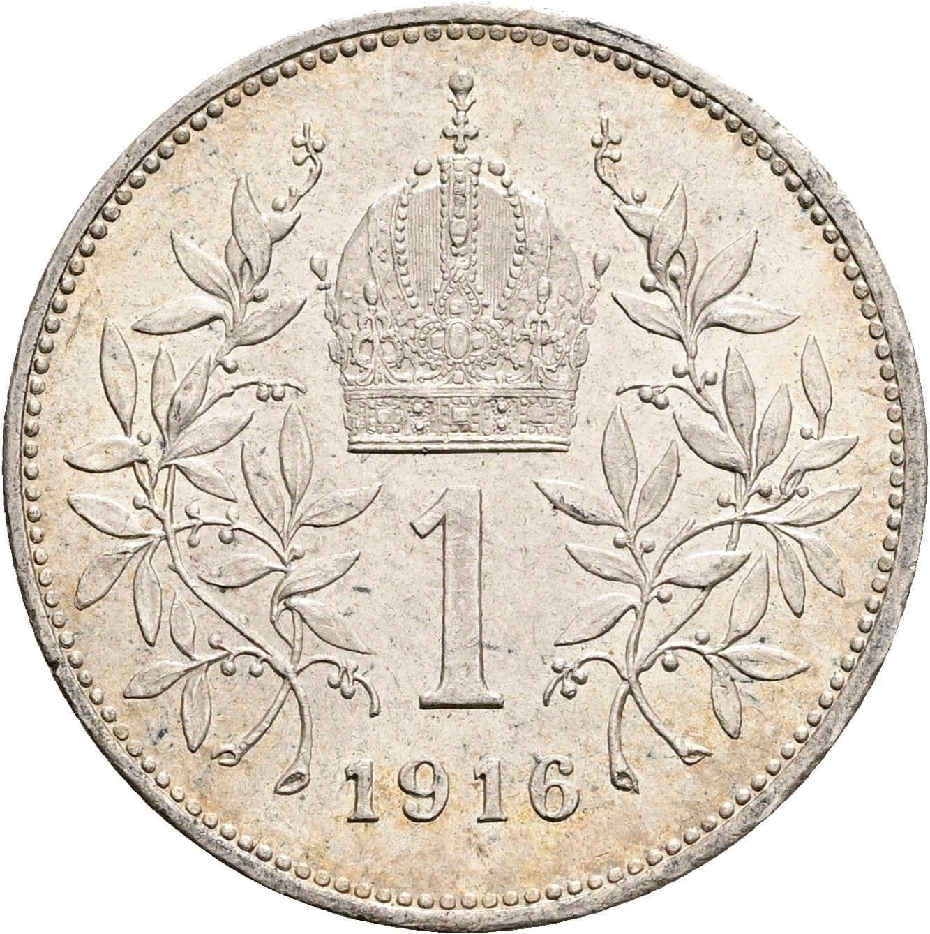 1 Krone Franz Joseph I. 1848-1916 1916 – Rückseite