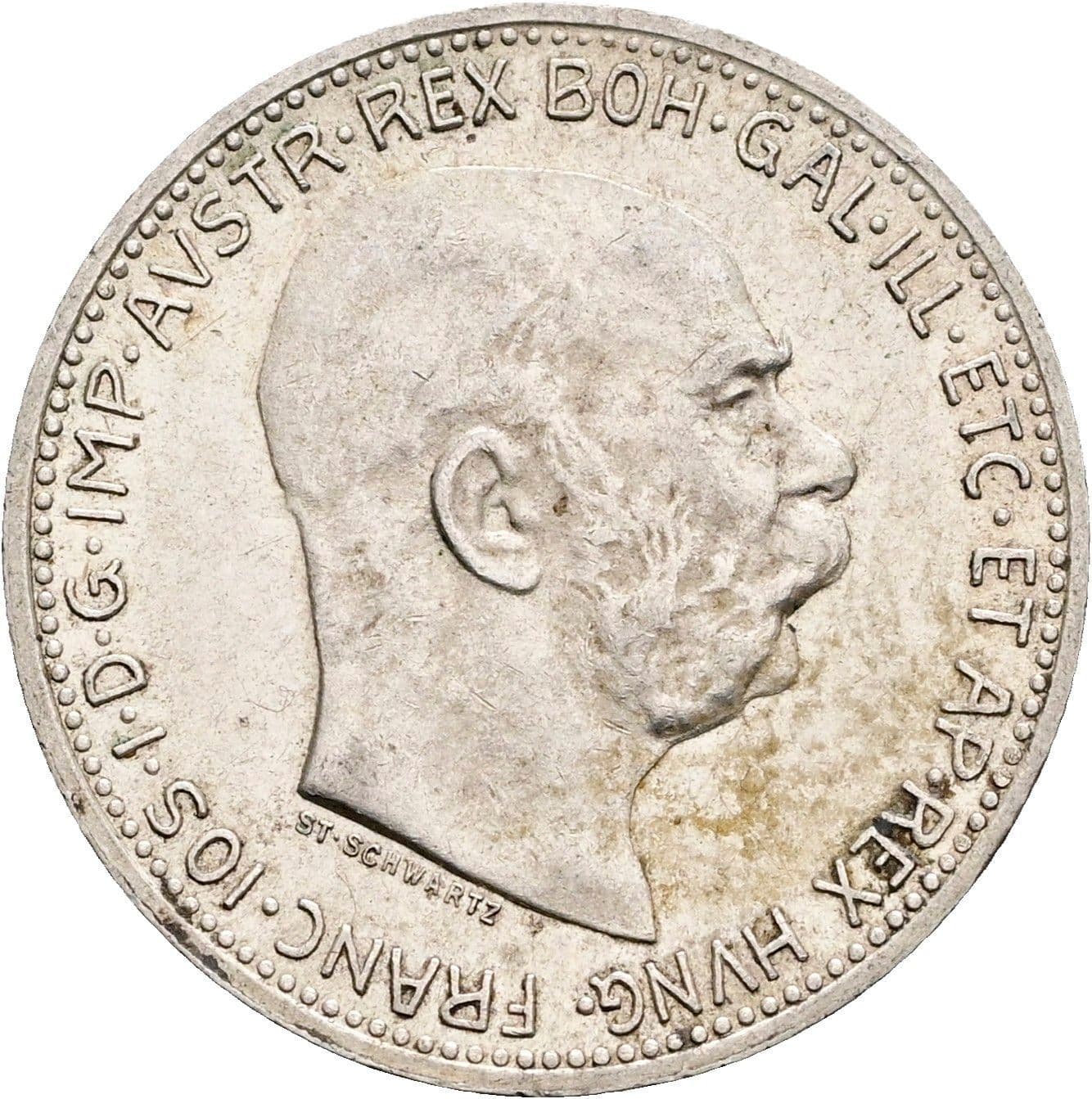 1 Krone Franz Joseph I. 1848-1916 1914 – Vorderseite