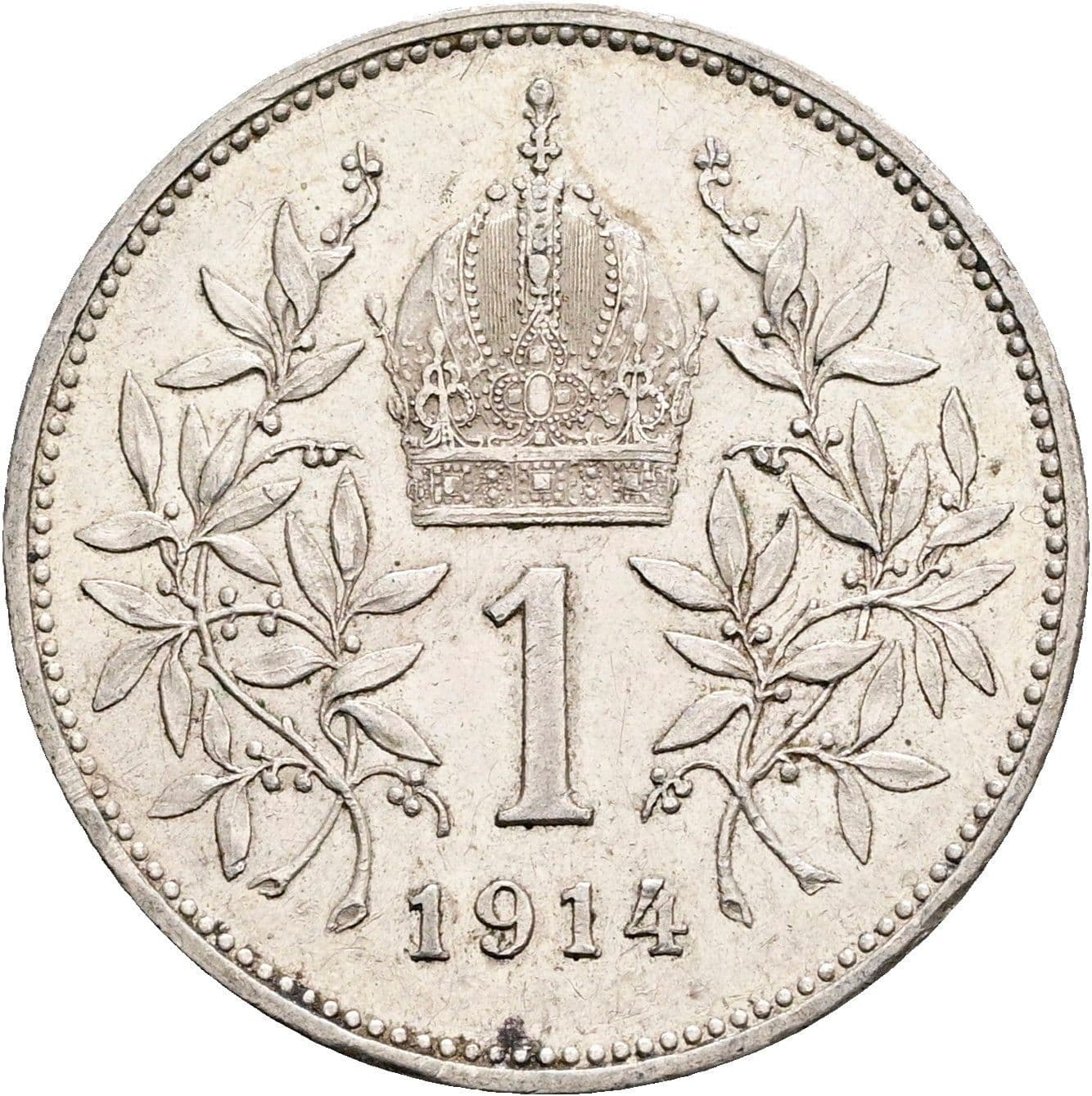 1 Krone Franz Joseph I. 1848-1916 1914 – Rückseite