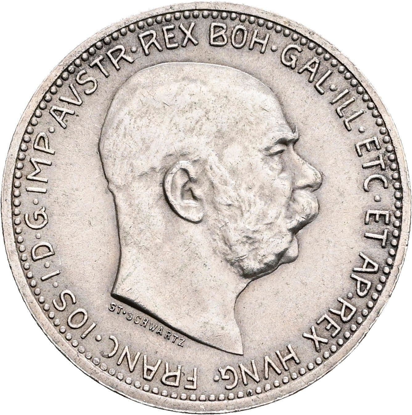 1 Krone Franz Joseph I. 1848-1916 1916 – Vorderseite