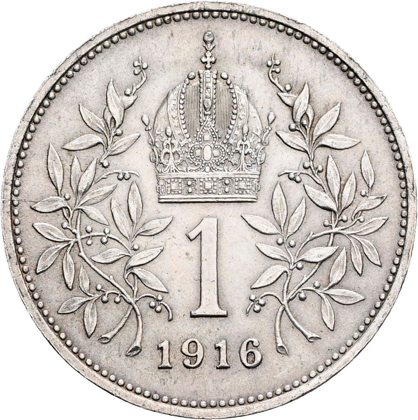 1 Krone Franz Joseph I. 1848-1916 1916 – Rückseite