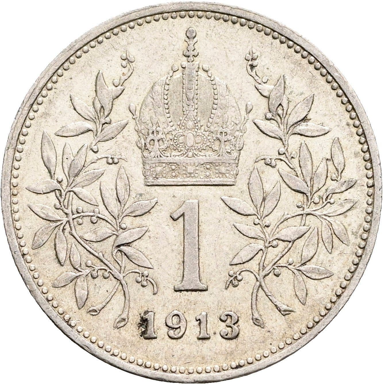1 Krone Franz Joseph I. 1848-1916 1913 – Rückseite