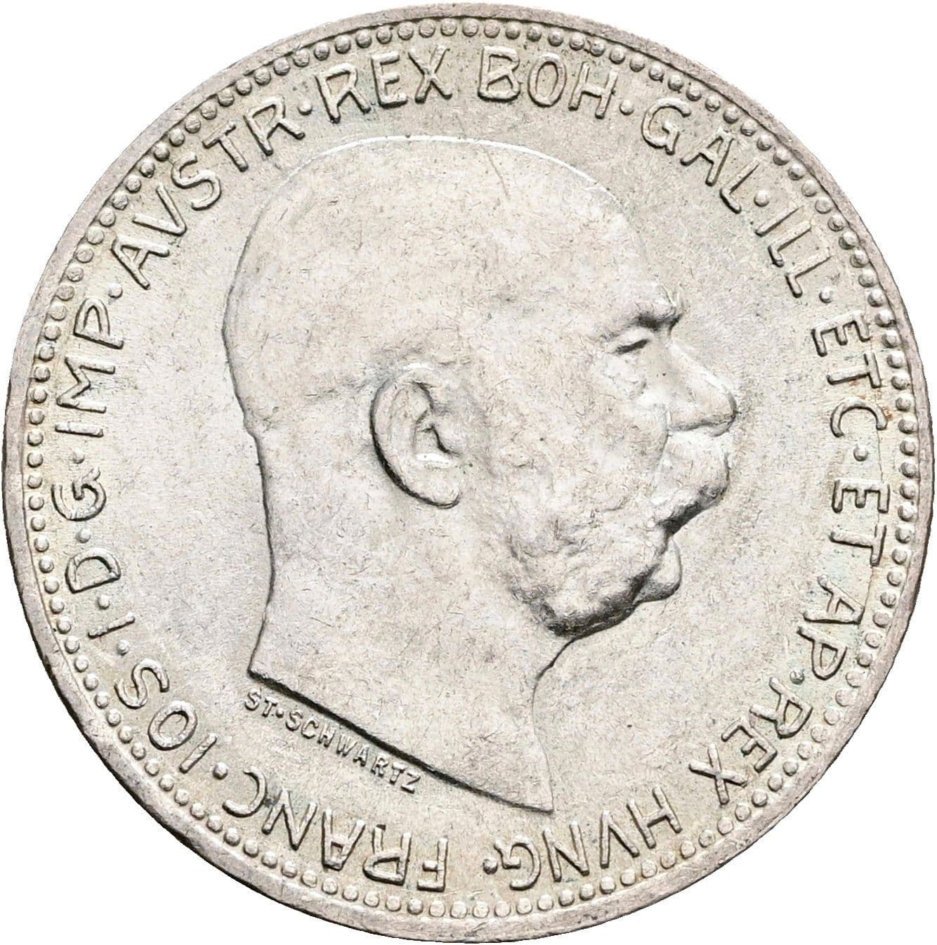 1 Krone Franz Joseph I. 1848-1916 1916 – Vorderseite