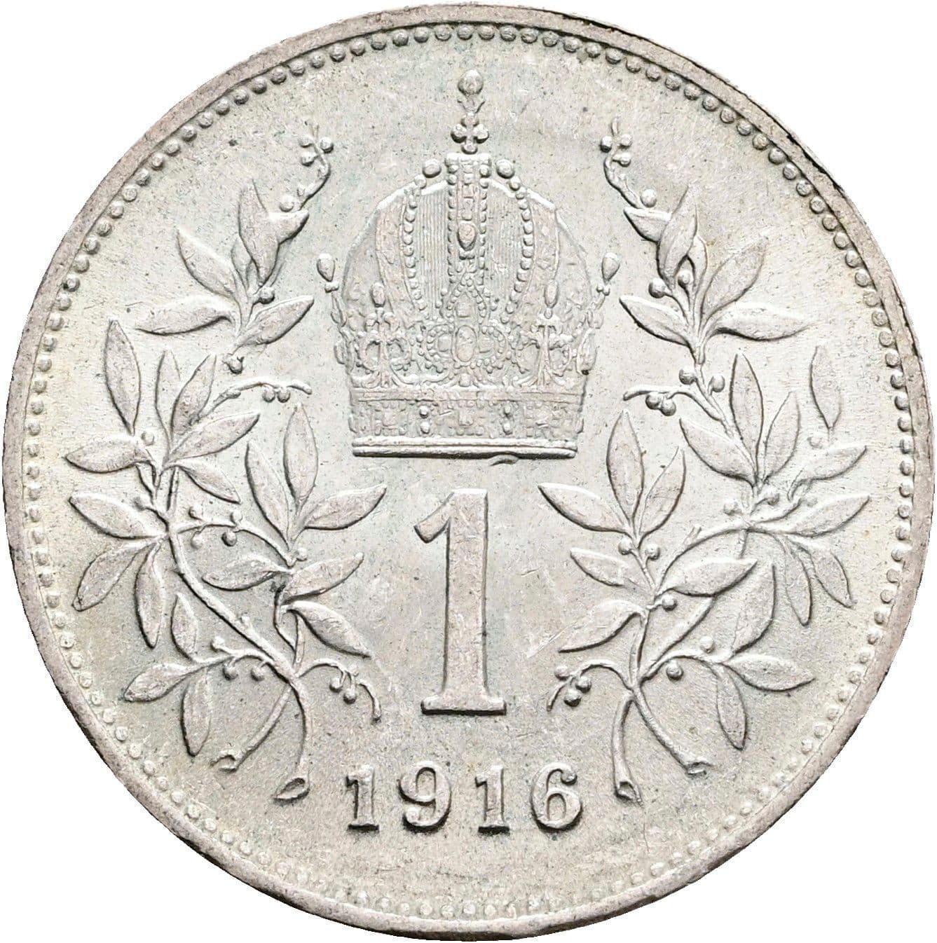 1 Krone Franz Joseph I. 1848-1916 1916 – Rückseite