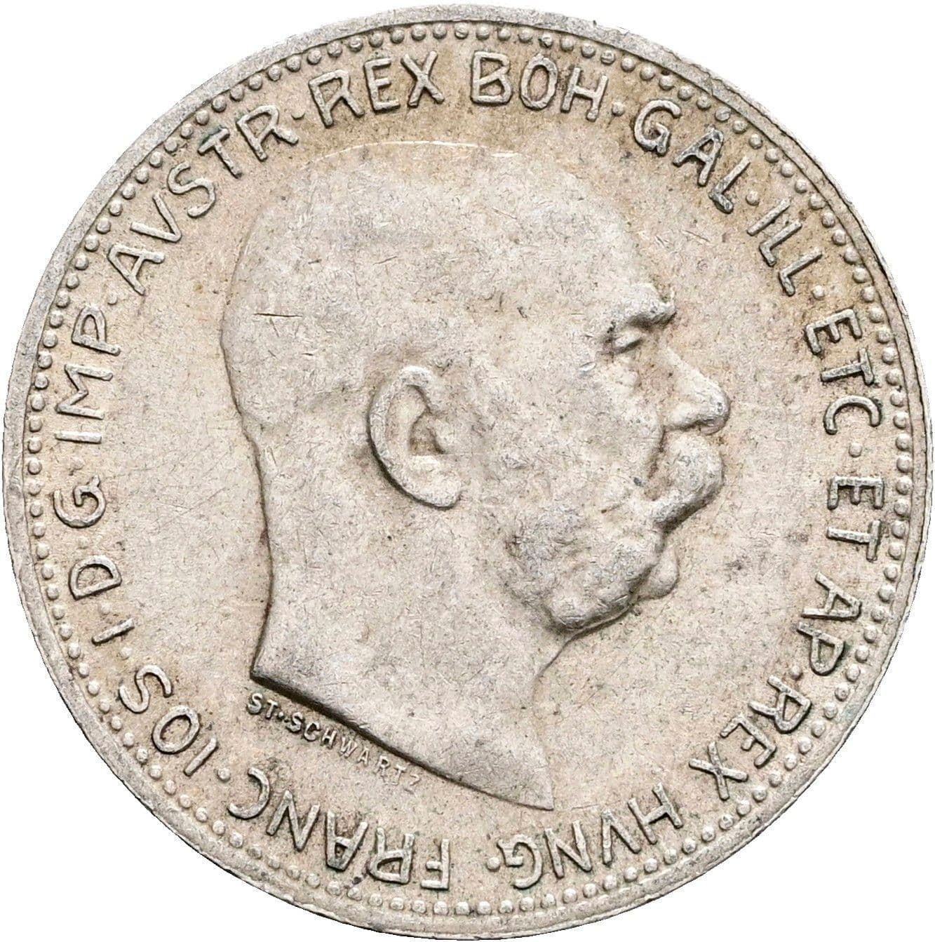 1 Krone Franz Joseph I. 1848-1916 1915 – Vorderseite