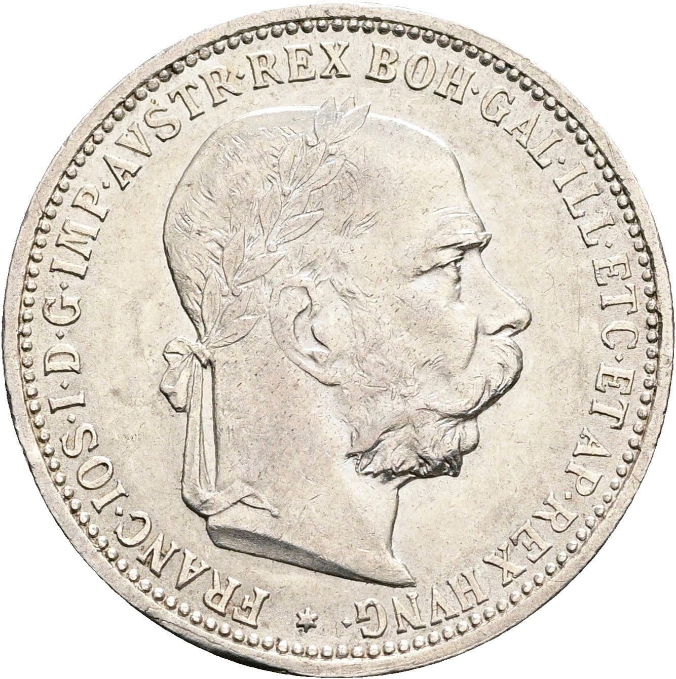1 Krone Franz Joseph I. 1848-1916 1893 – Vorderseite