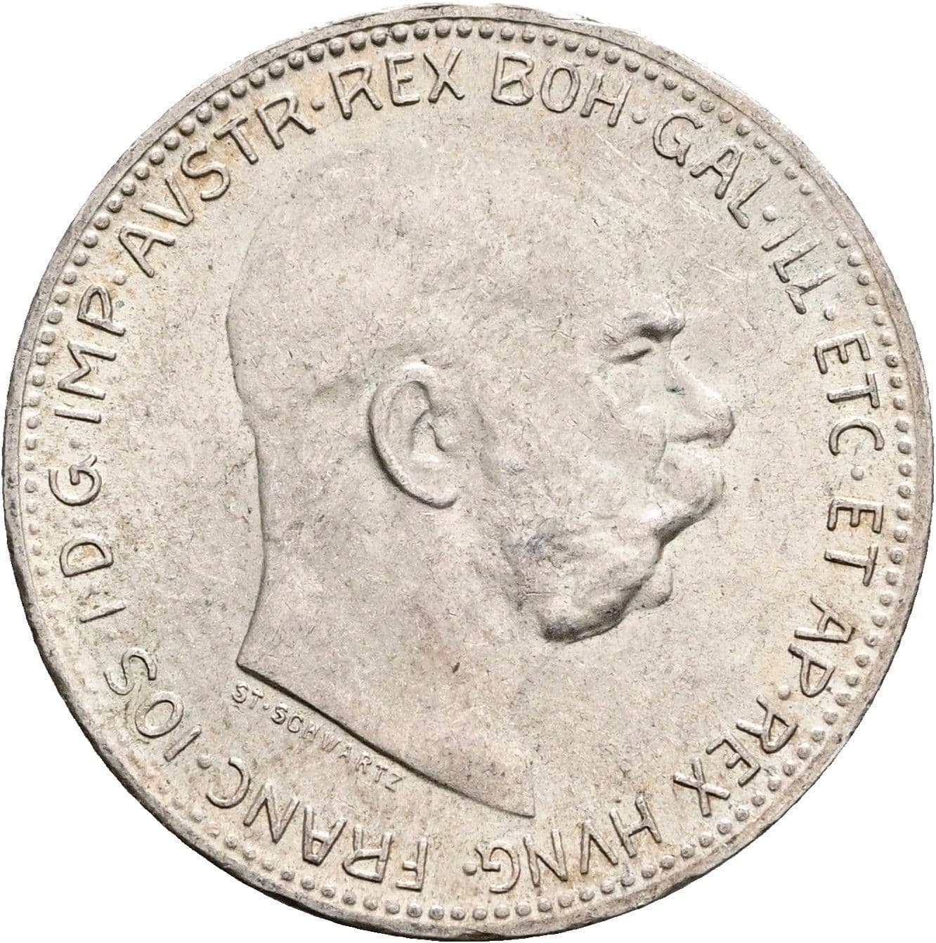 1 Krone Franz Joseph I. 1848-1916 1916 – Vorderseite
