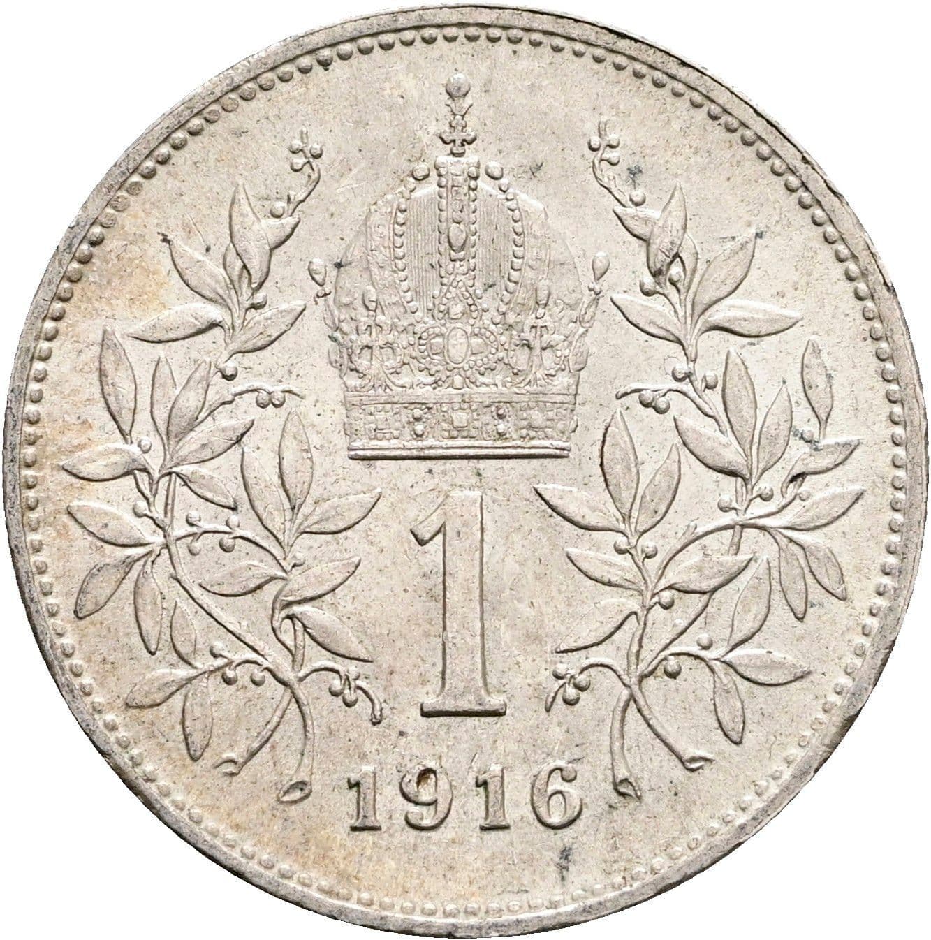 1 Krone Franz Joseph I. 1848-1916 1916 – Rückseite