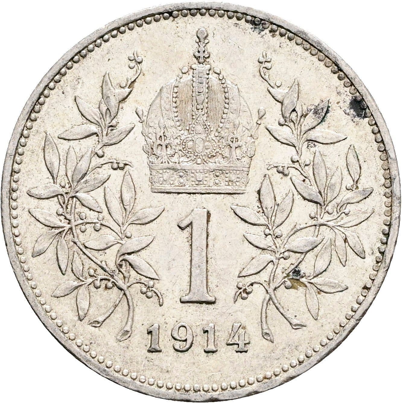 1 Krone Franz Joseph I. 1848-1916 1914 – Rückseite