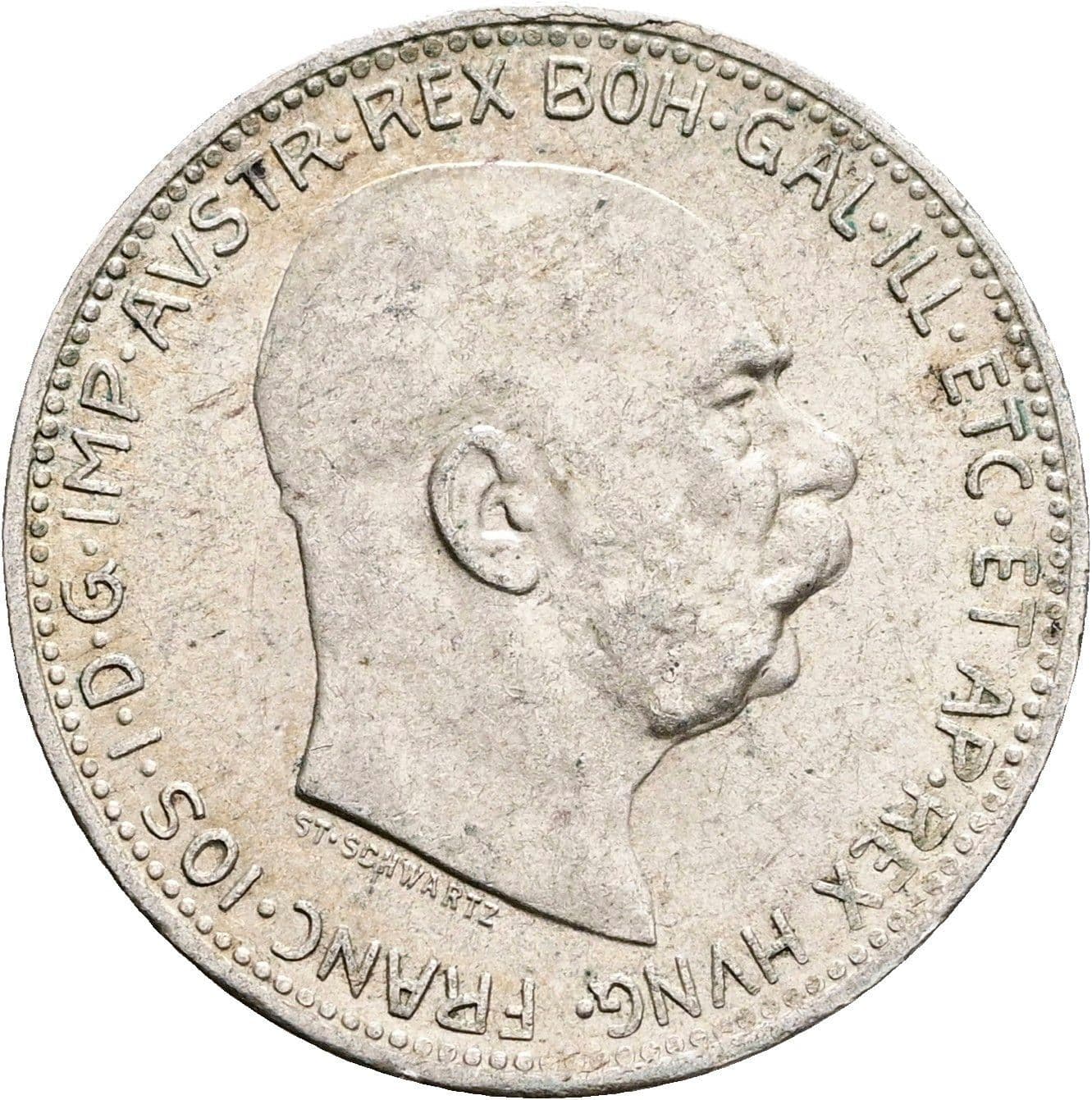 1 Krone Franz Joseph I. 1848-1916 1916 – Vorderseite