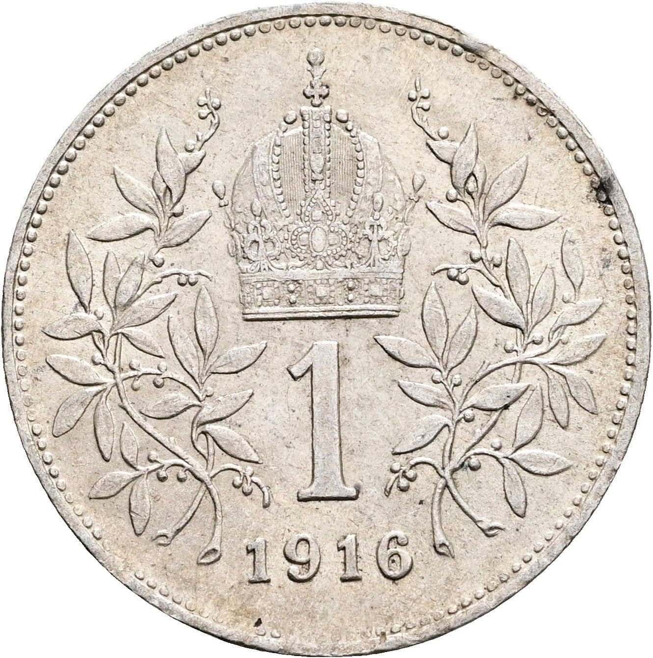 1 Krone Franz Joseph I. 1848-1916 1916 – Rückseite