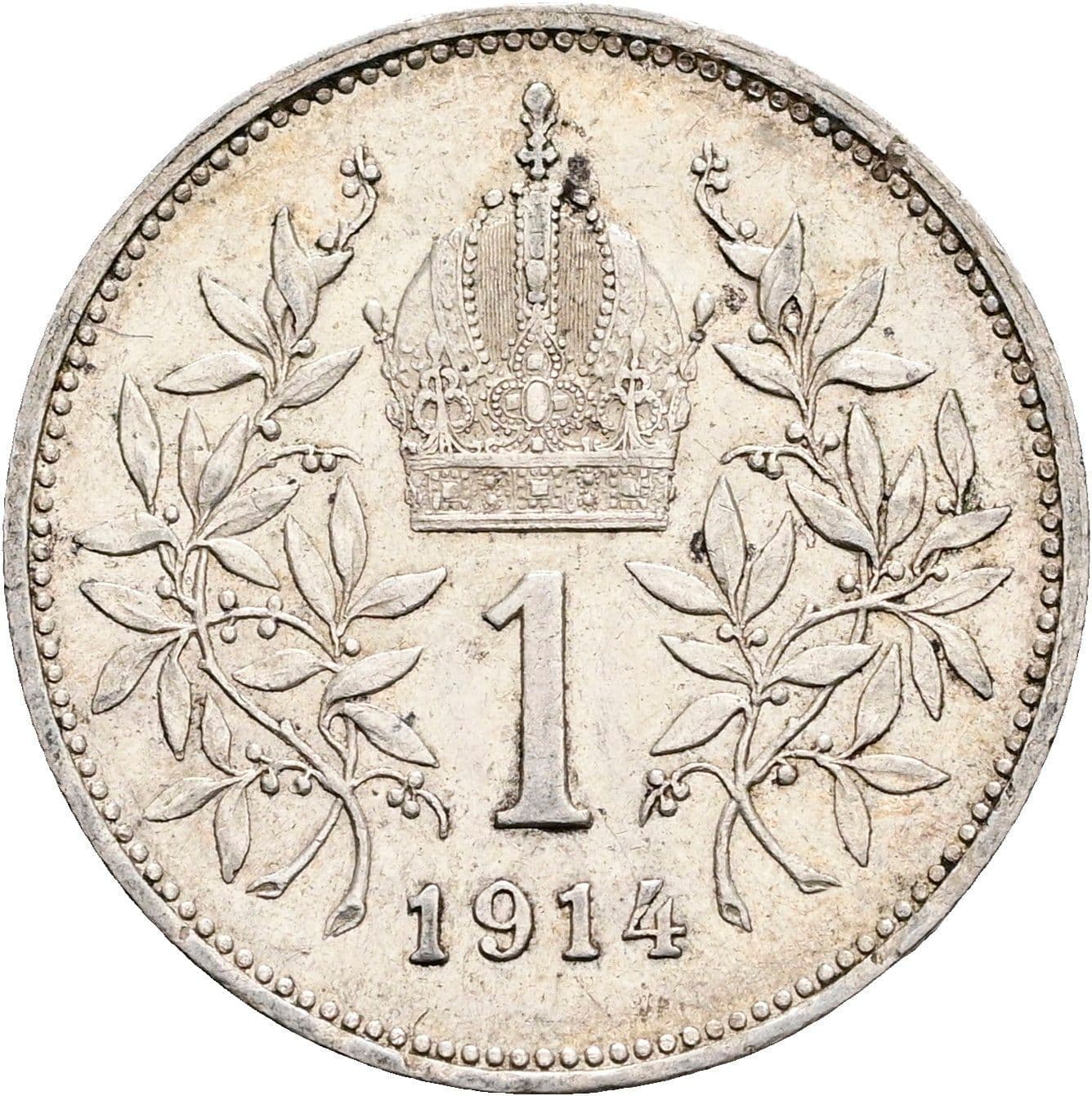 1 Krone Franz Joseph I. 1848-1916 1914 – Rückseite
