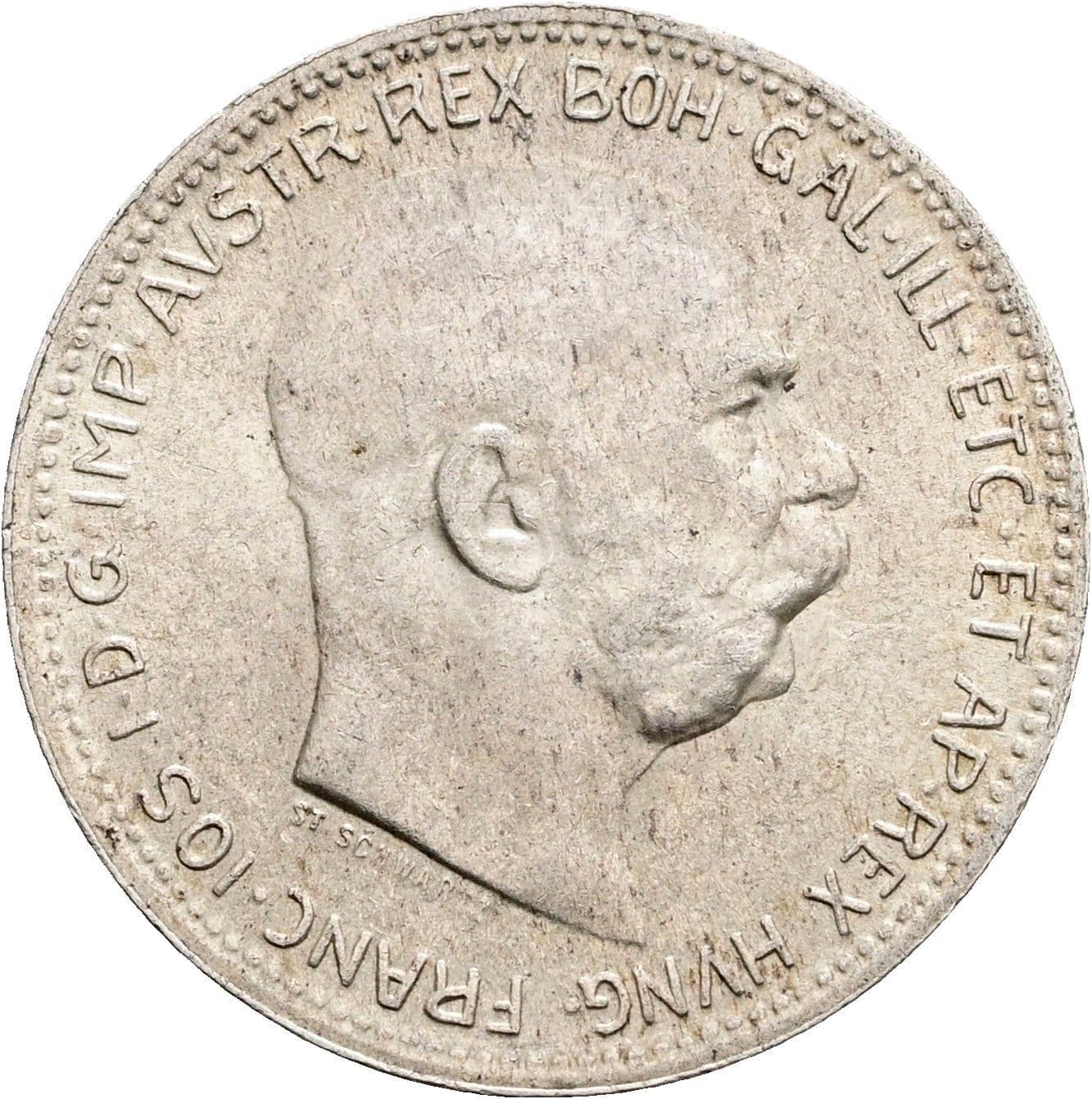 1 Krone Franz Joseph I. 1848-1916 1916 – Vorderseite