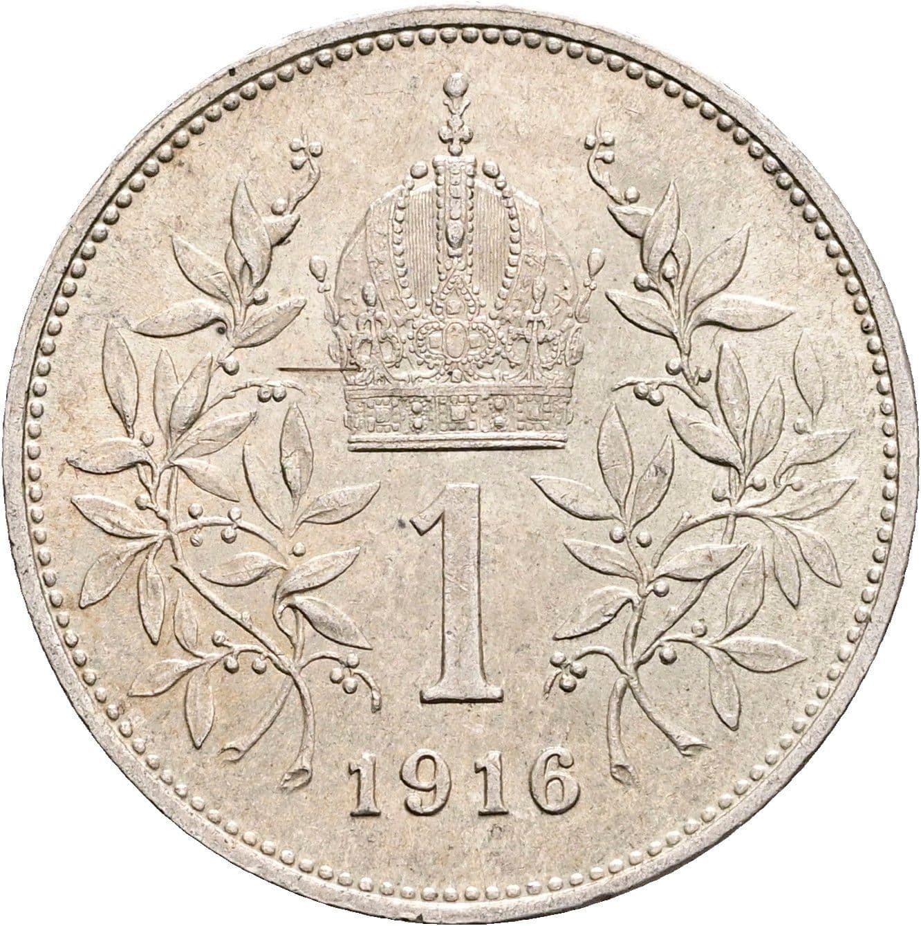 1 Krone Franz Joseph I. 1848-1916 1916 – Rückseite