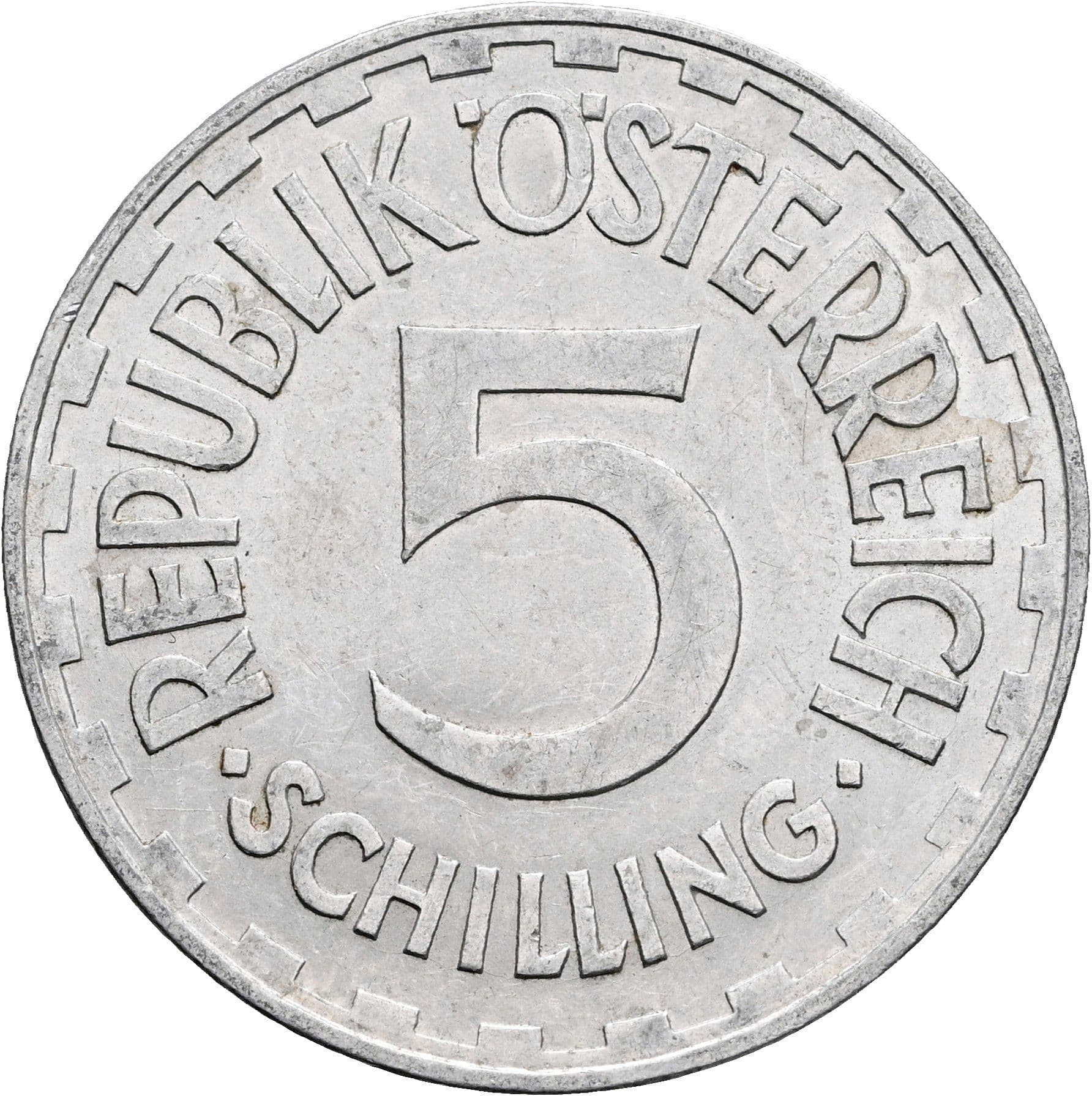 5 Schilling 1952 – Vorderseite