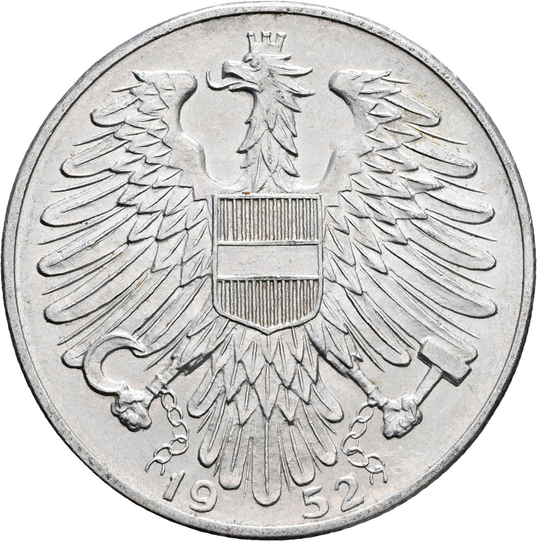5 Schilling 1952 – Rückseite