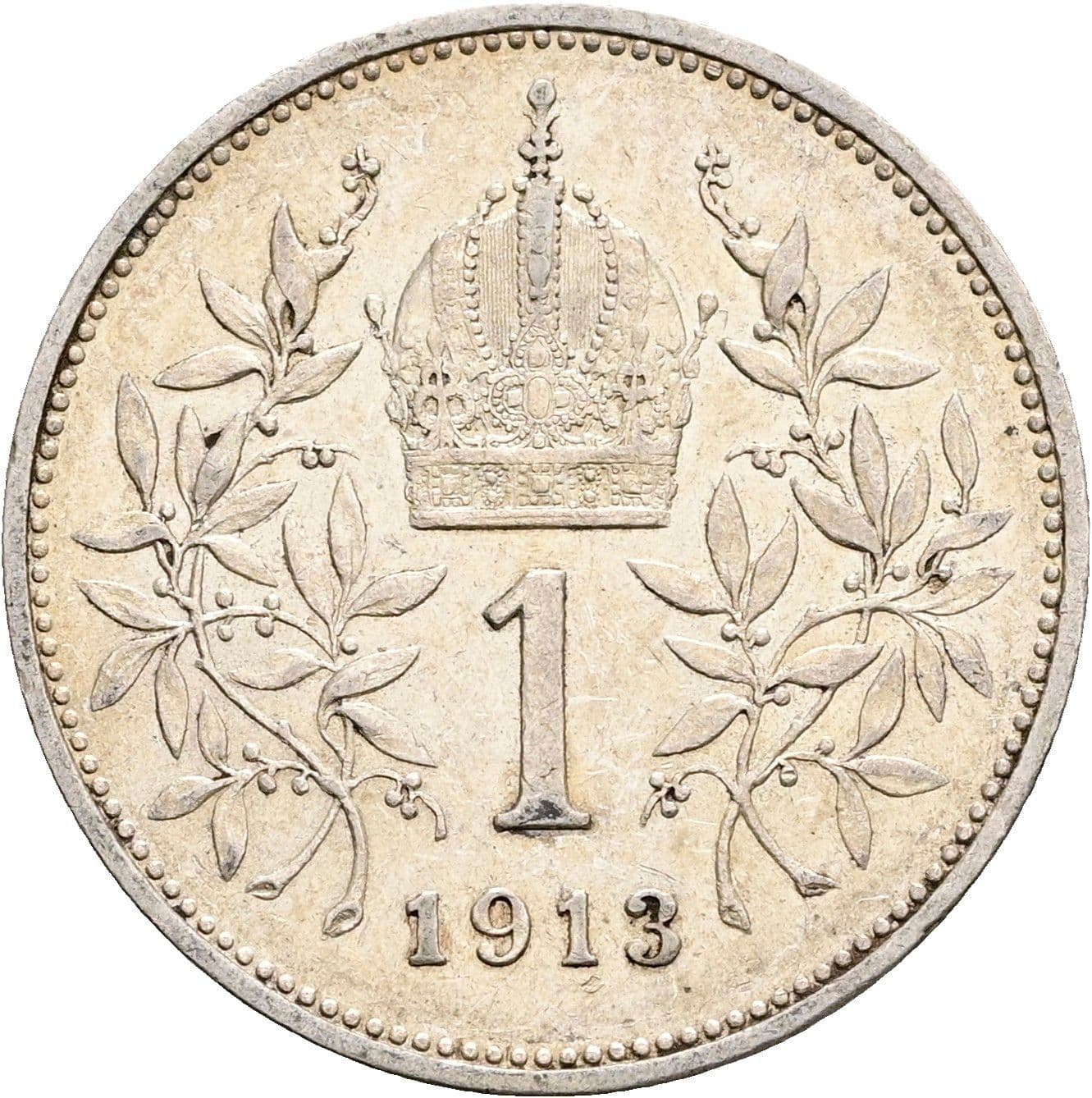 1 Krone Franz Joseph I. 1848-1916 1913 – Rückseite