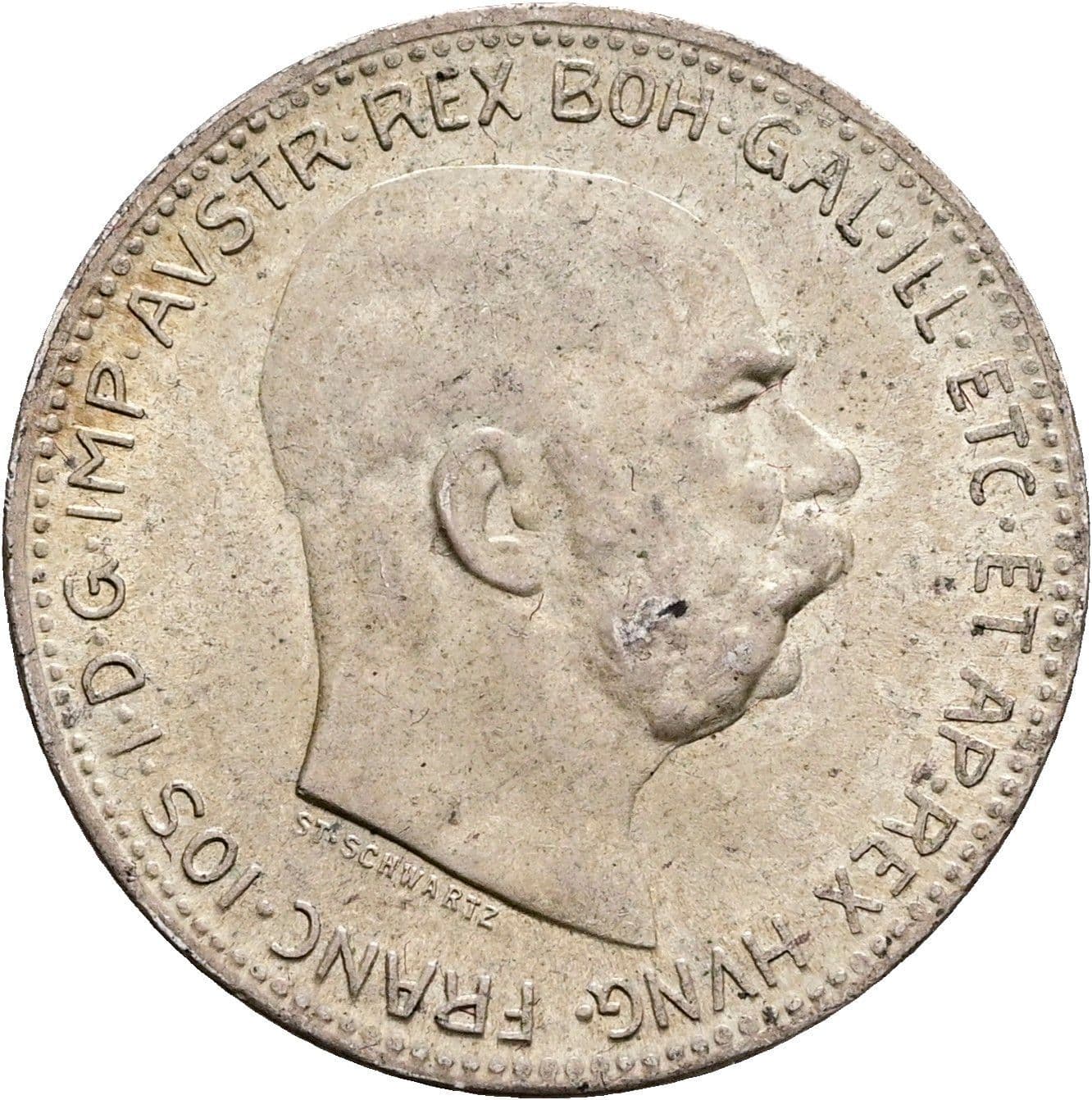 1 Krone Franz Joseph I. 1848-1916 1916 – Vorderseite