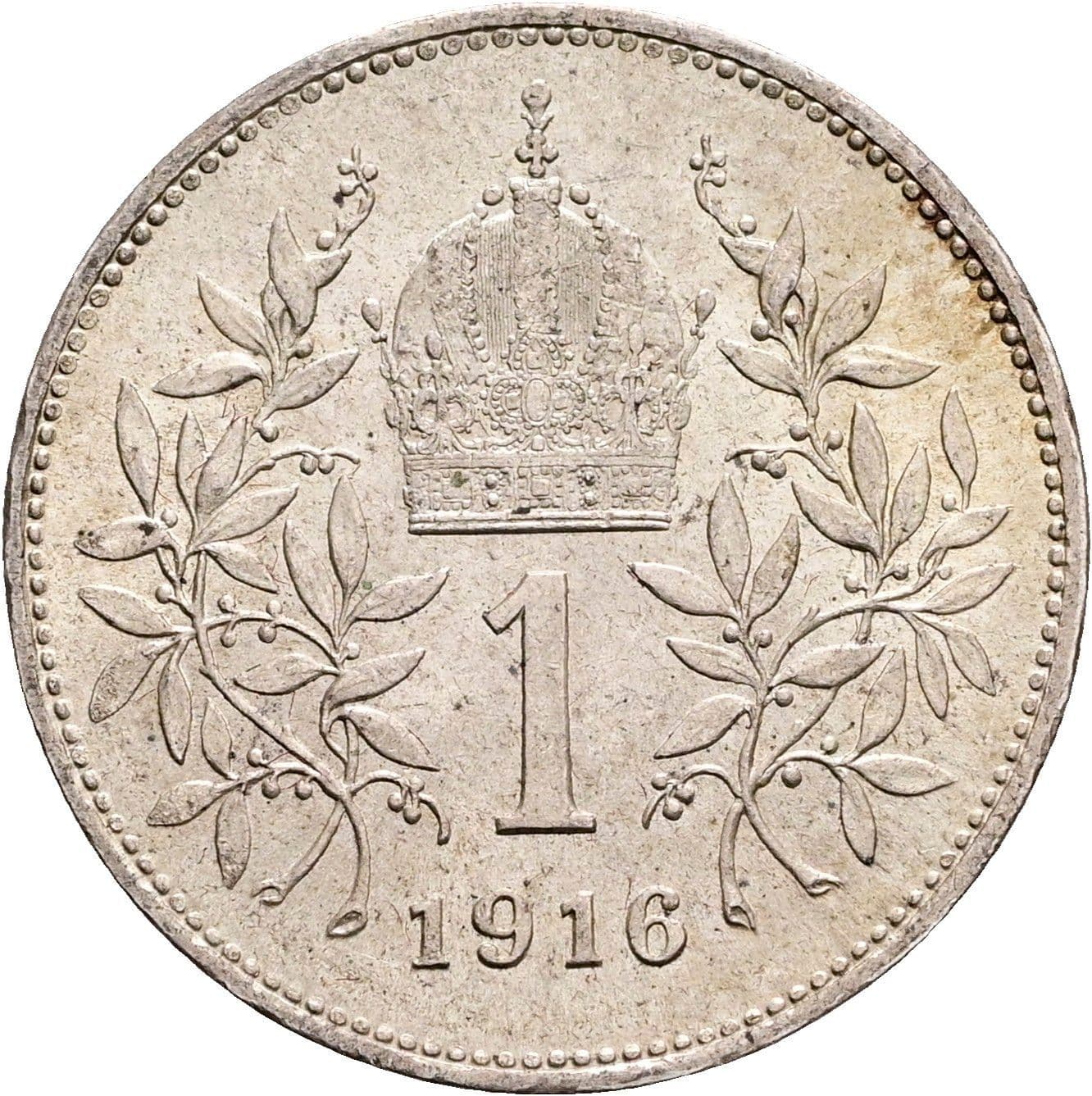 1 Krone Franz Joseph I. 1848-1916 1916 – Rückseite