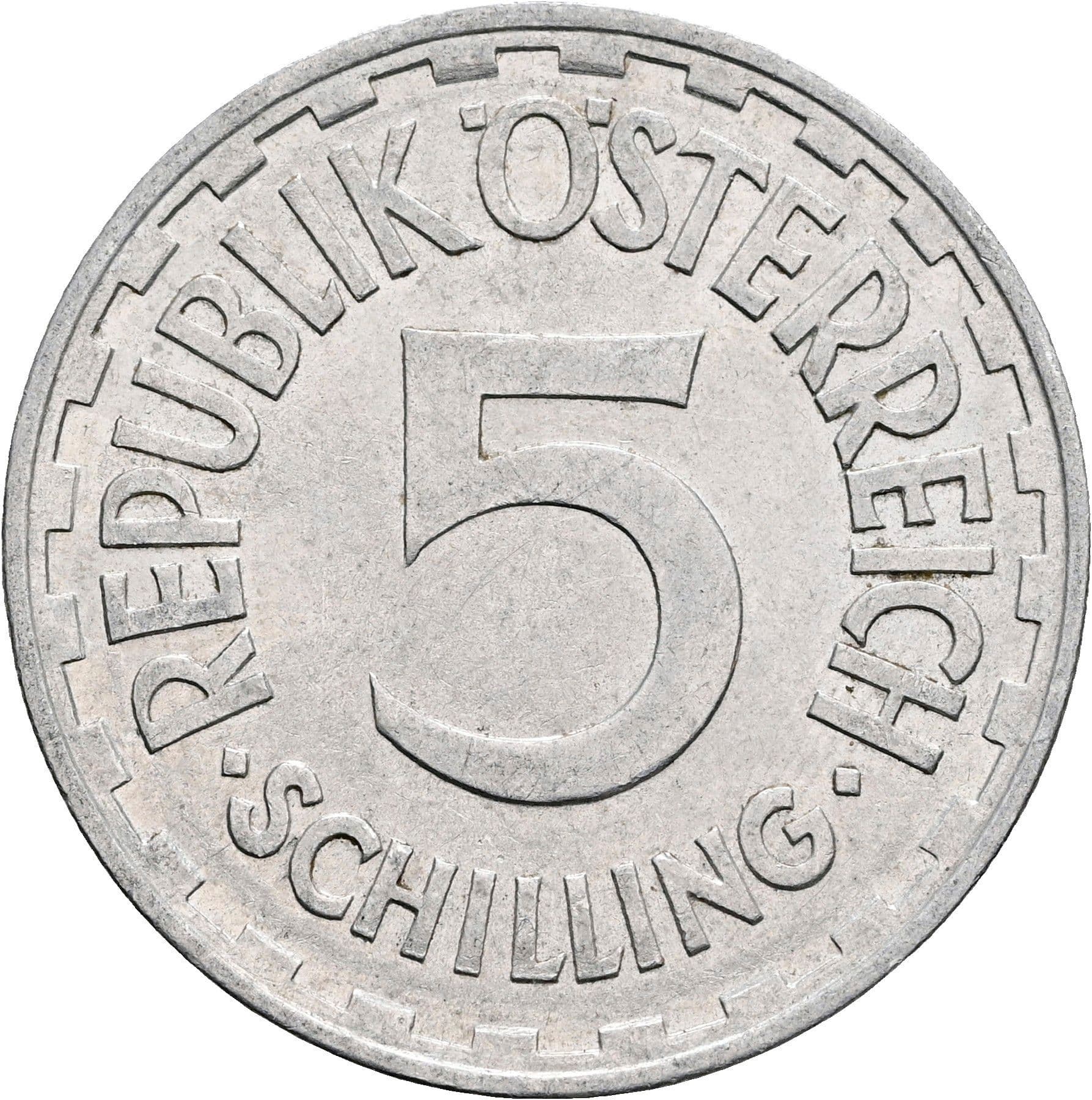 5 Schilling 1952 – Vorderseite