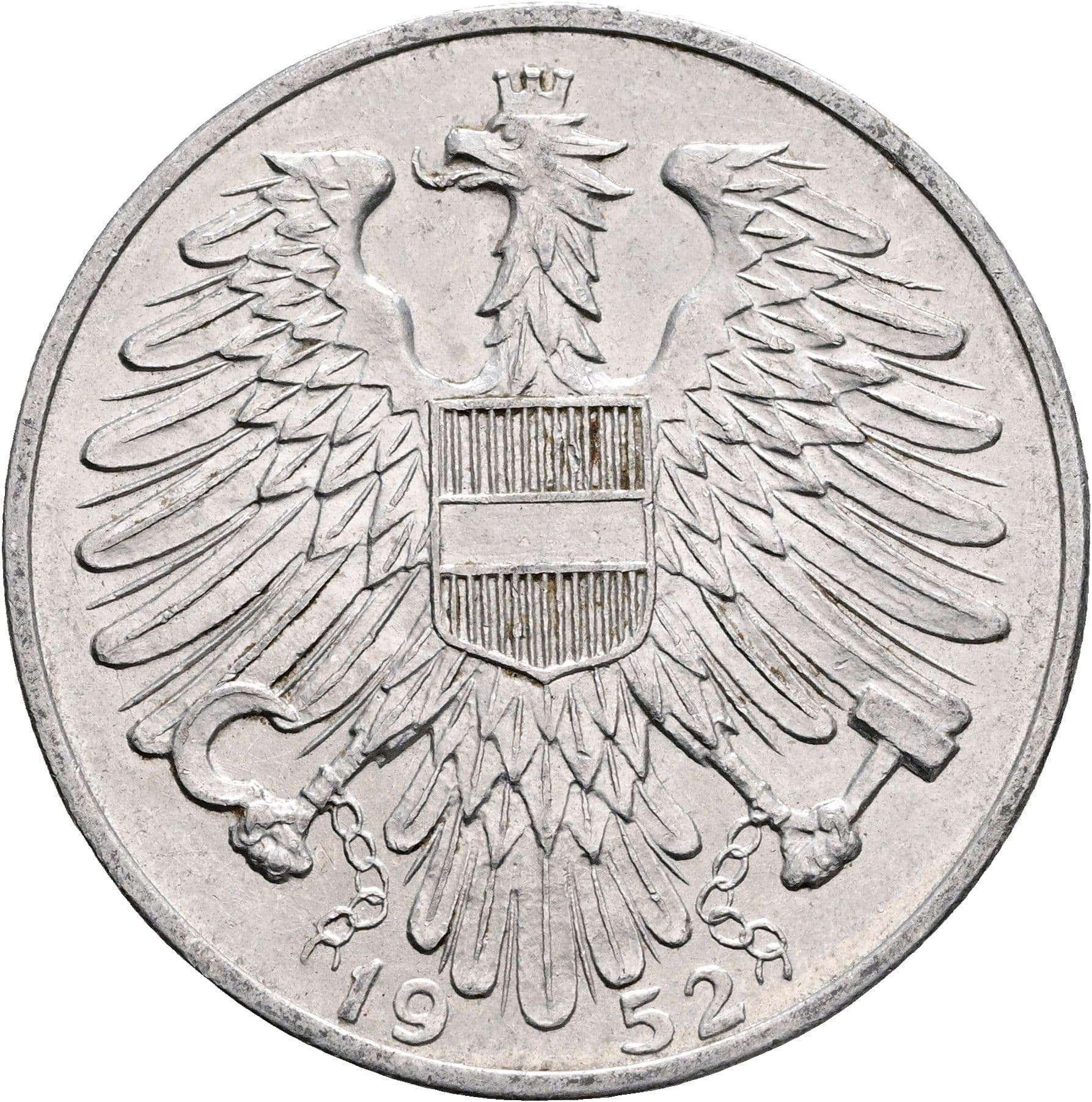 5 Schilling 1952 – Rückseite