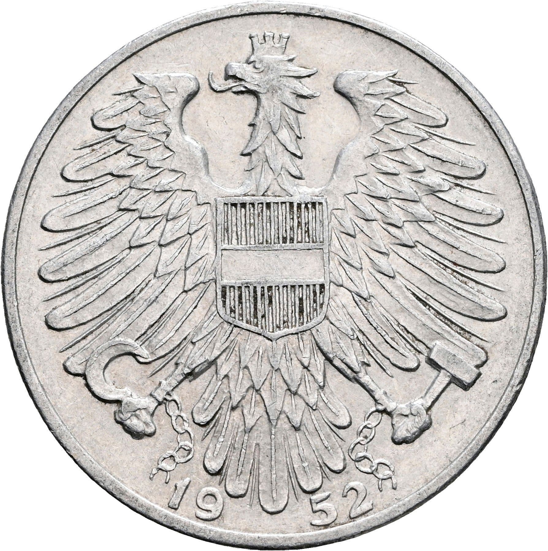 5 Schilling 1952 – Rückseite