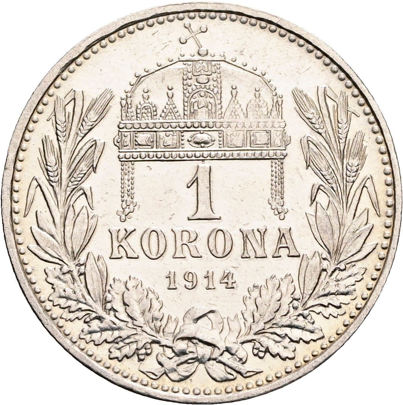 1 Korona Franz Joseph I. 1848-1916 1914 KB – Rückseite