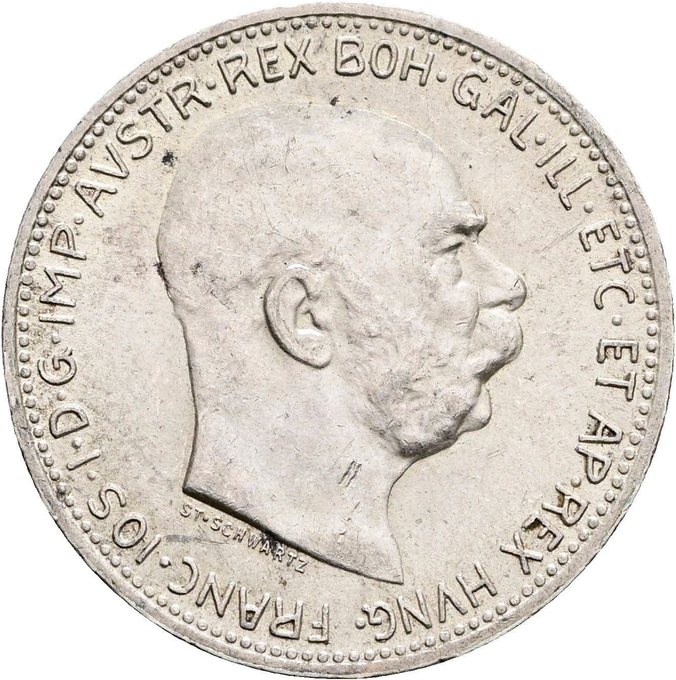 1 Krone Franz Joseph I. 1848-1916 1915 – Vorderseite