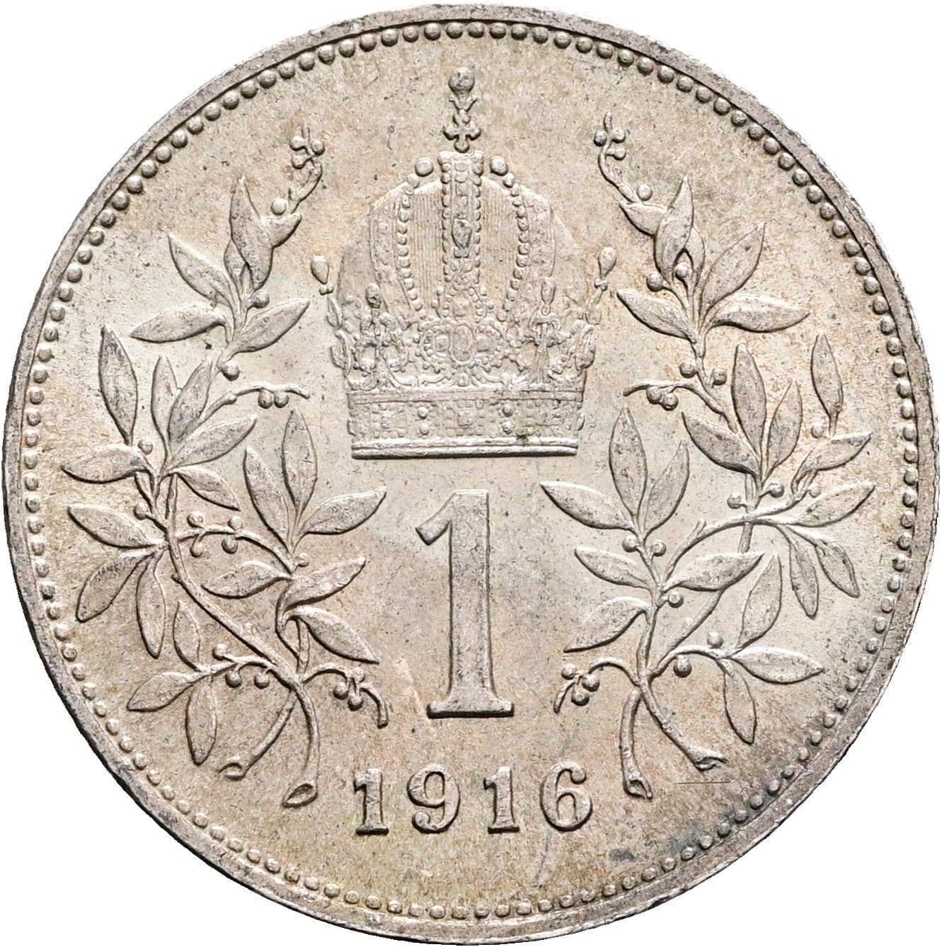 1 Krone Franz Joseph I. 1848-1916 1916 – Rückseite