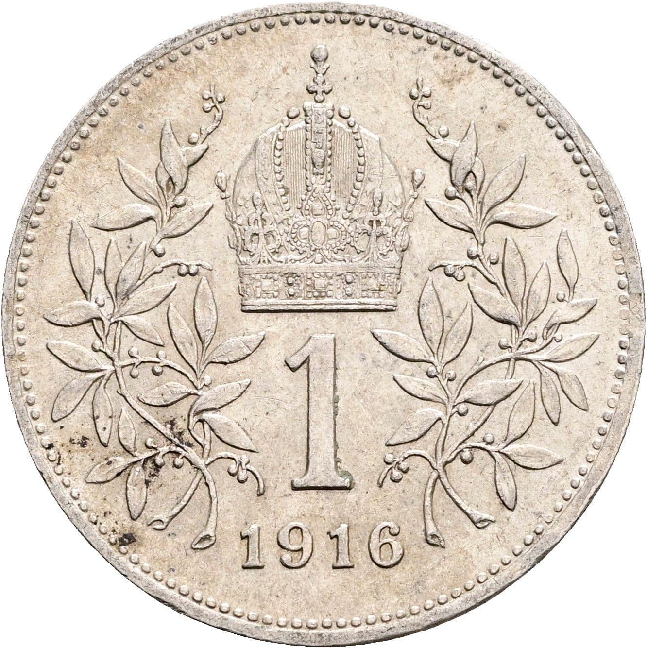 1 Krone Franz Joseph I. 1848-1916 1916 – Rückseite