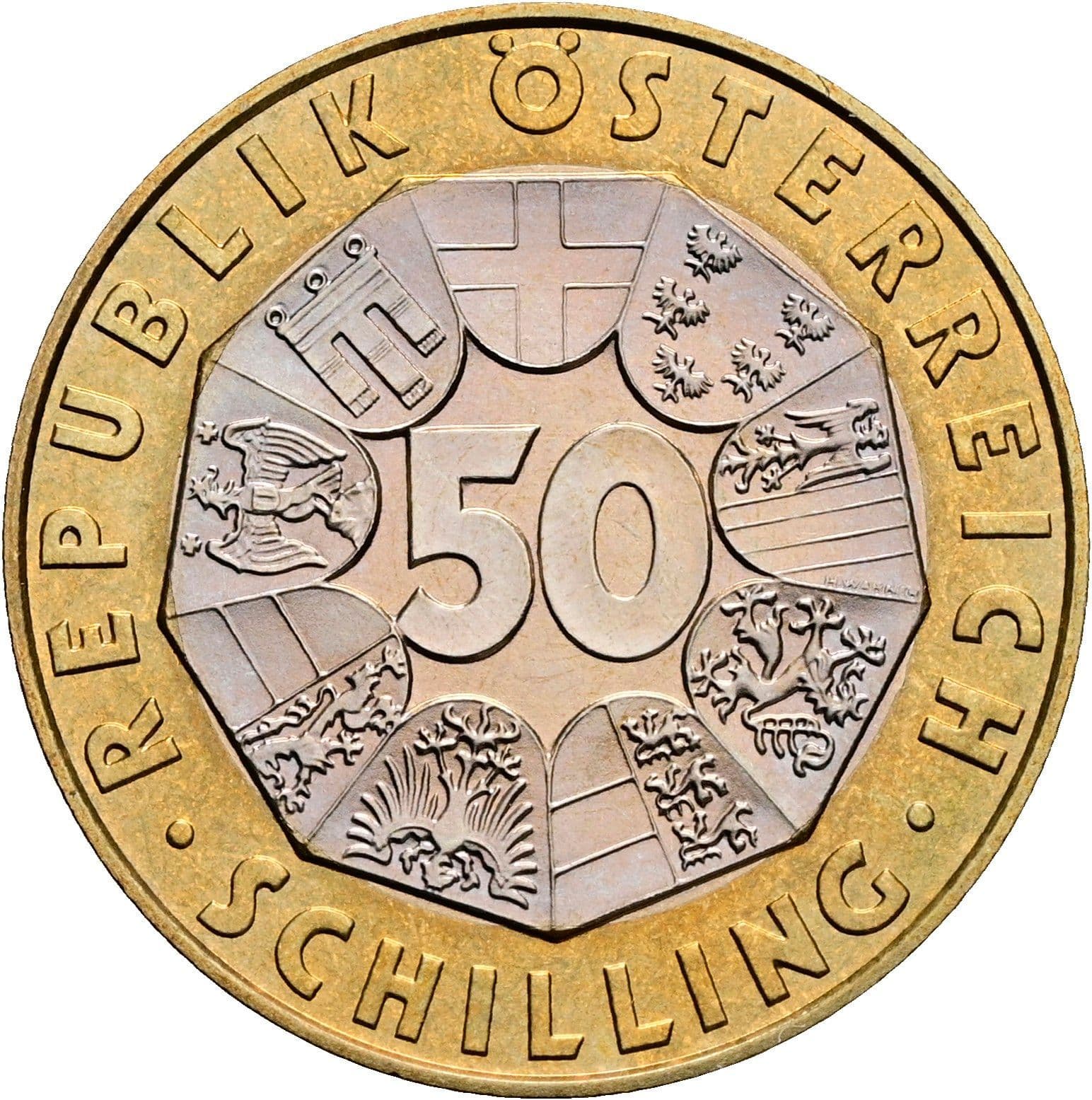 50 Schilling 2001 – Vorderseite